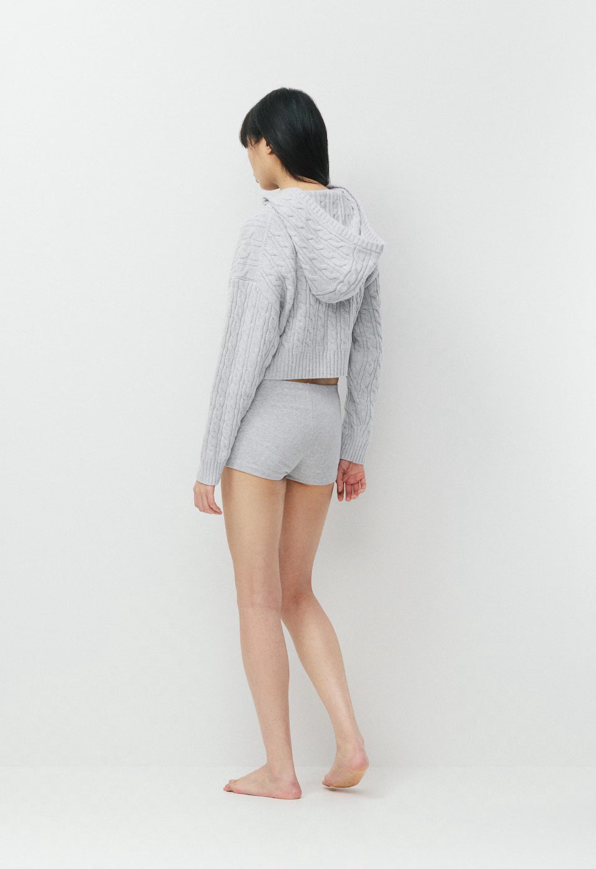 Octavia Zip Hoodie - HEATHER CHROME