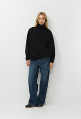 Cozy Sweatfleece Mega Raglan™ Funnel Neck - BLACK