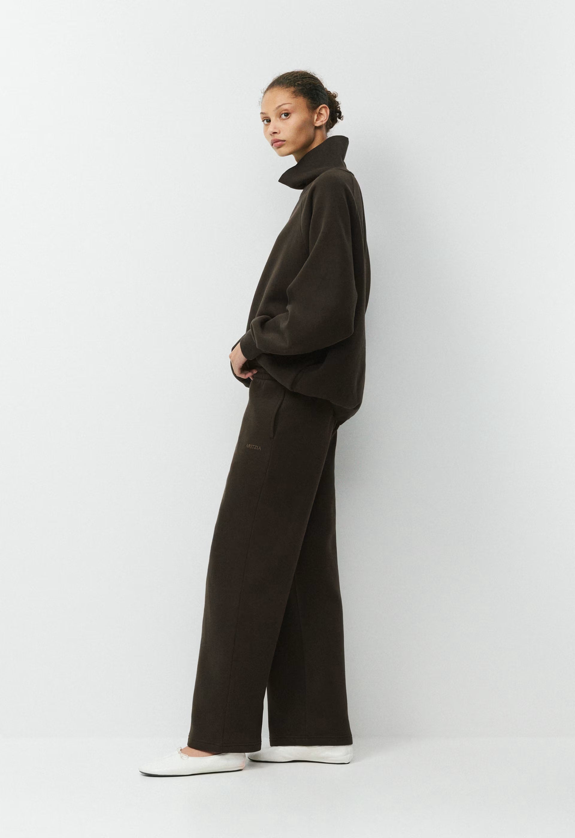 Cozy Sweatfleece Mega Raglan™ Funnel Neck - CACAO NIB BROWN