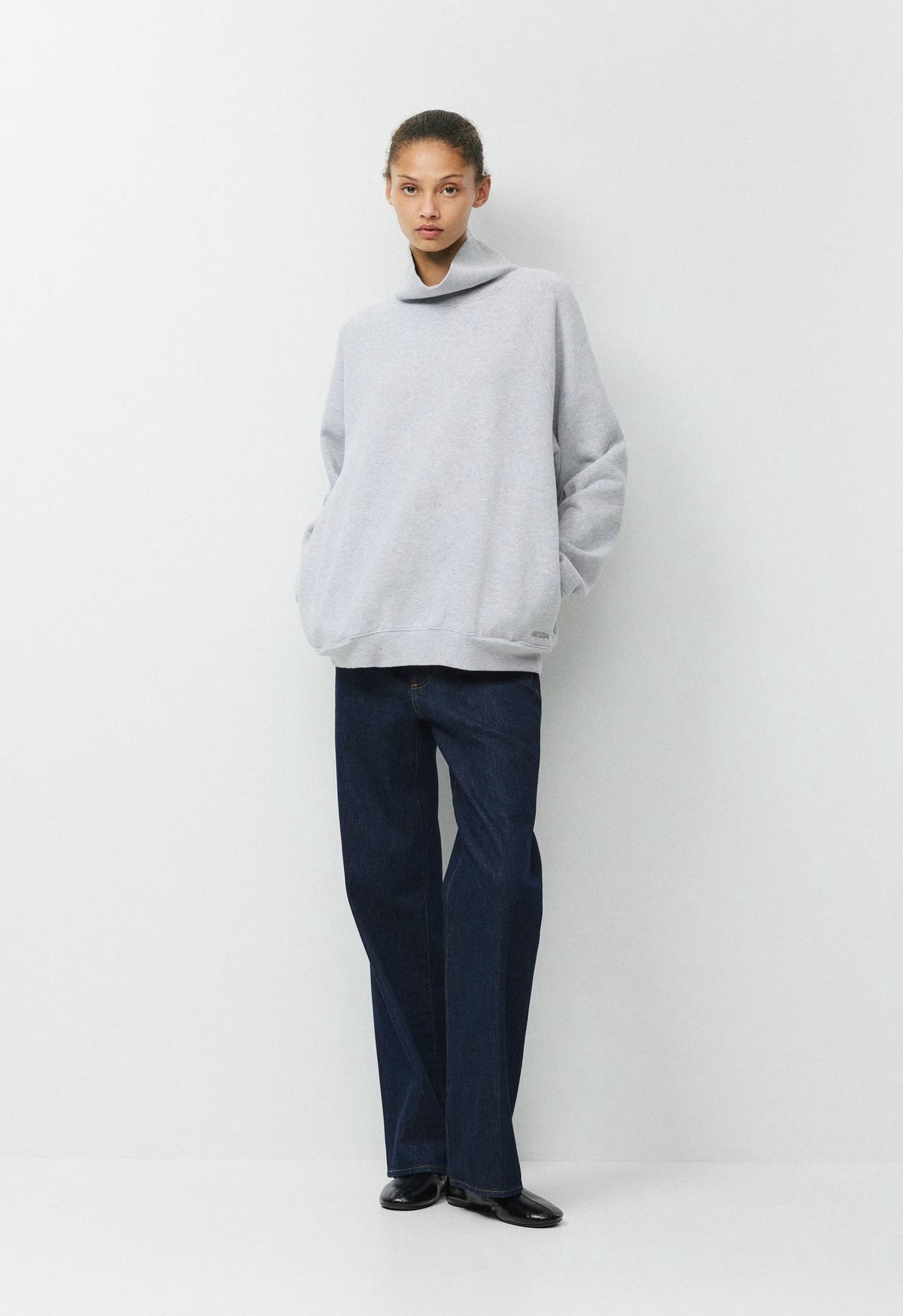 Cozy Sweatfleece Mega Raglan™ Funnel Neck - HEATHER CHROME