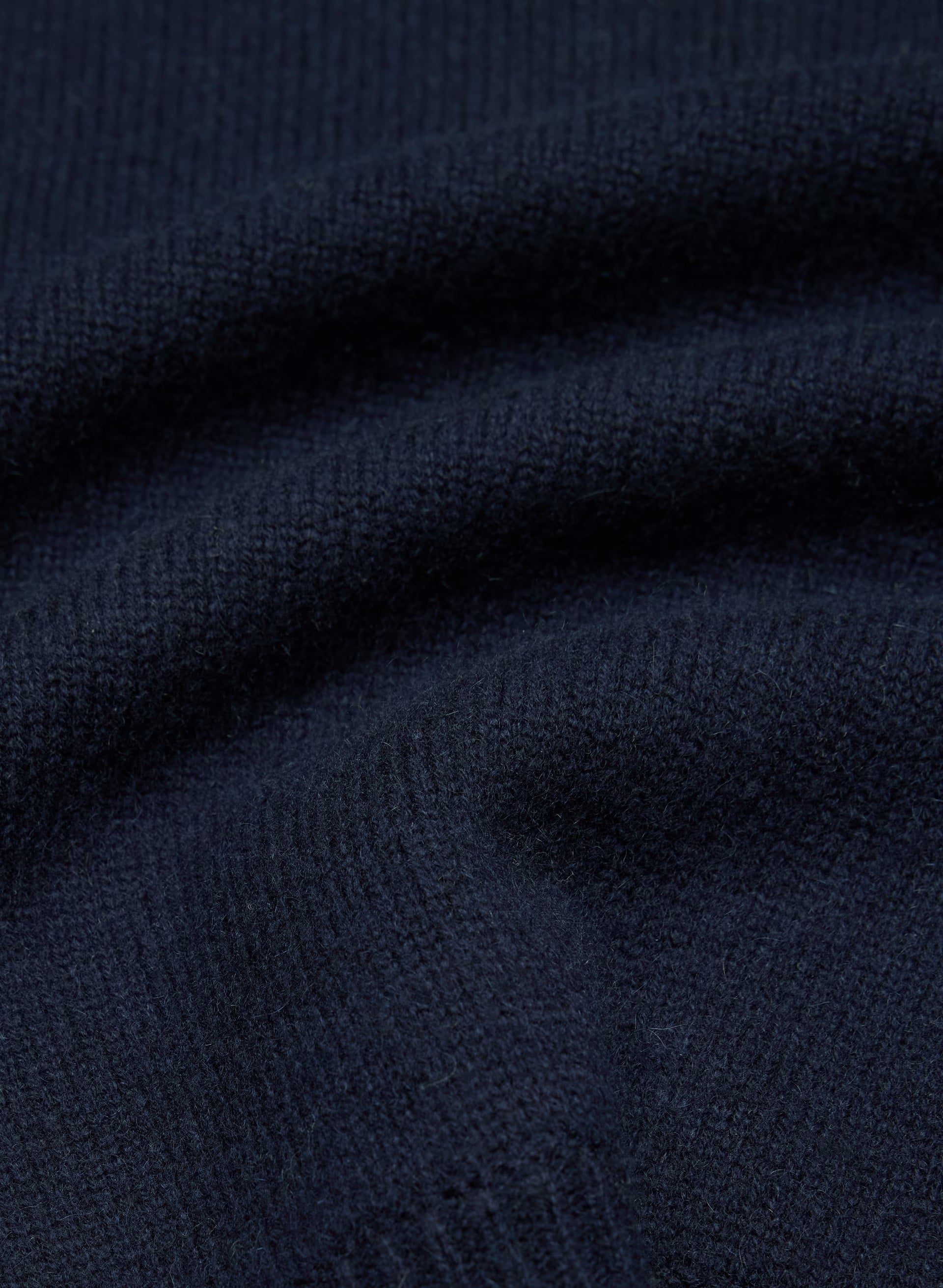 Essential Wool Cashmere Gable Sweater - ADMIRAL NAVY