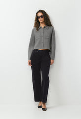 Society Cardigan - Wonder Yarn - HEATHER DARK GREY