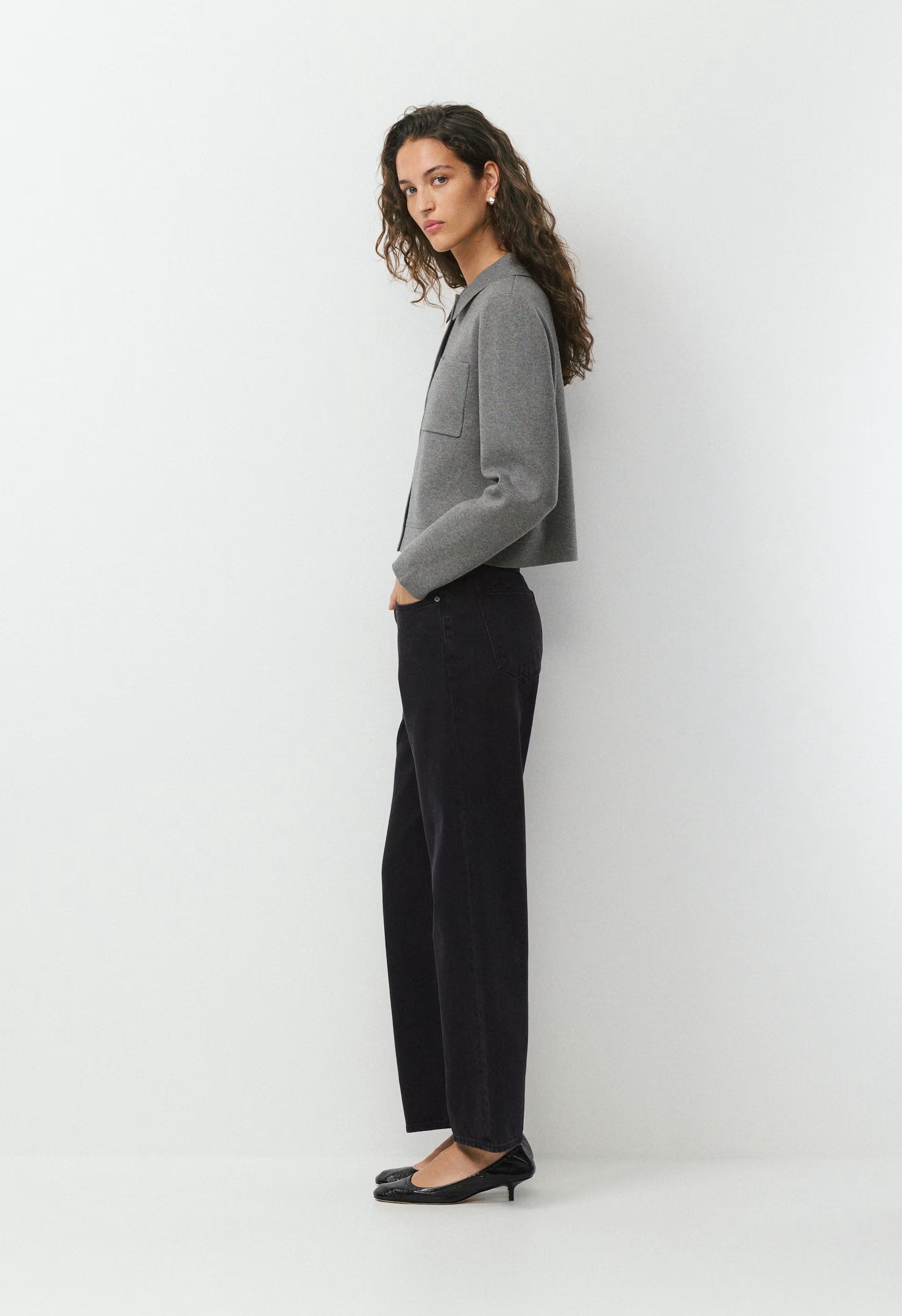 Society Cardigan - Wonder Yarn - HEATHER DARK GREY