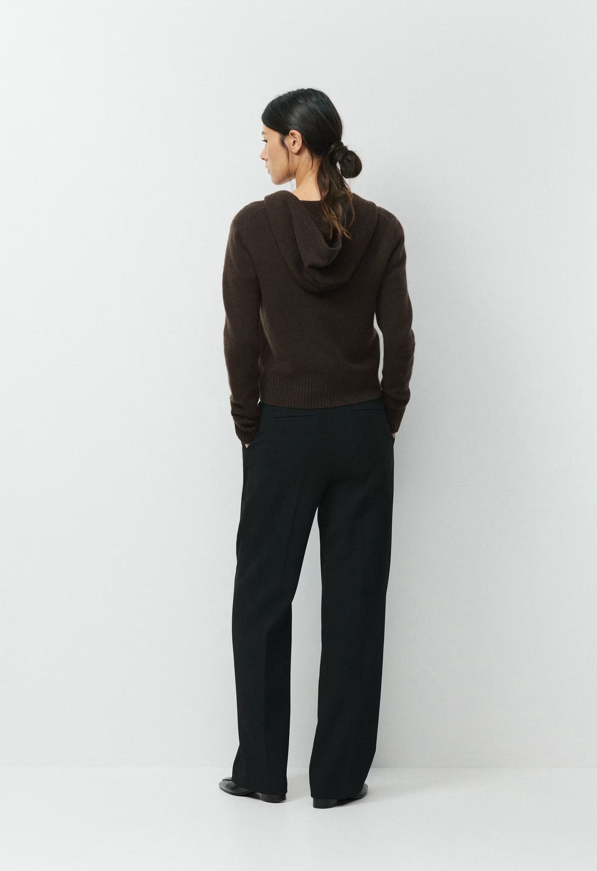 Essential Cashmere Idyllic Zip Hoodie - CACAO NIB BROWN