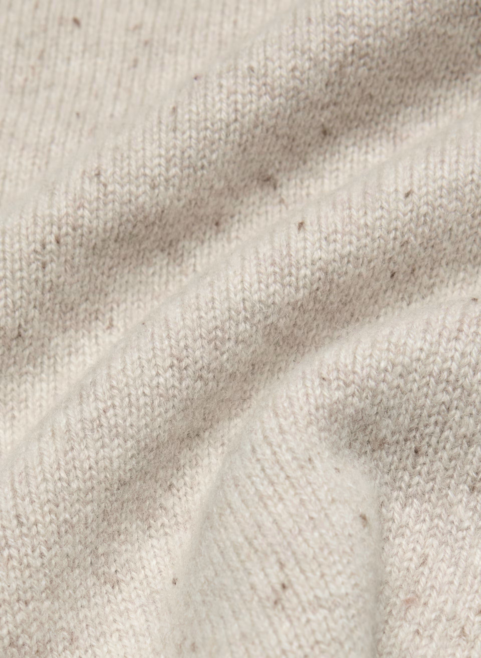 Essential Cashmere Idyllic Zip Hoodie - SPECKLED MRCN BEIGE