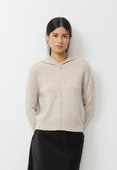 Essential Cashmere Idyllic Zip Hoodie - SPECKLED MRCN BEIGE