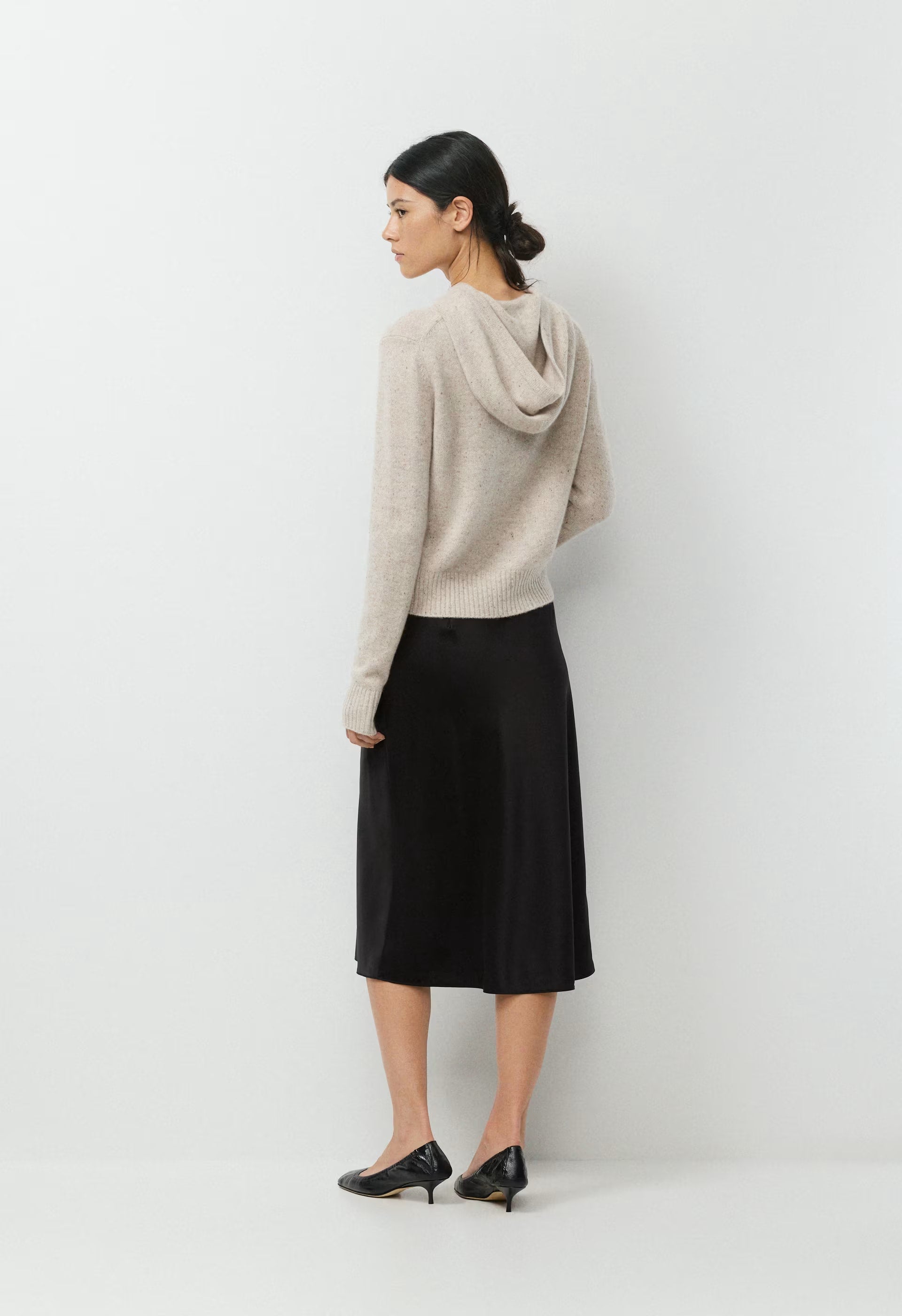 Essential Cashmere Idyllic Zip Hoodie - SPECKLED MRCN BEIGE
