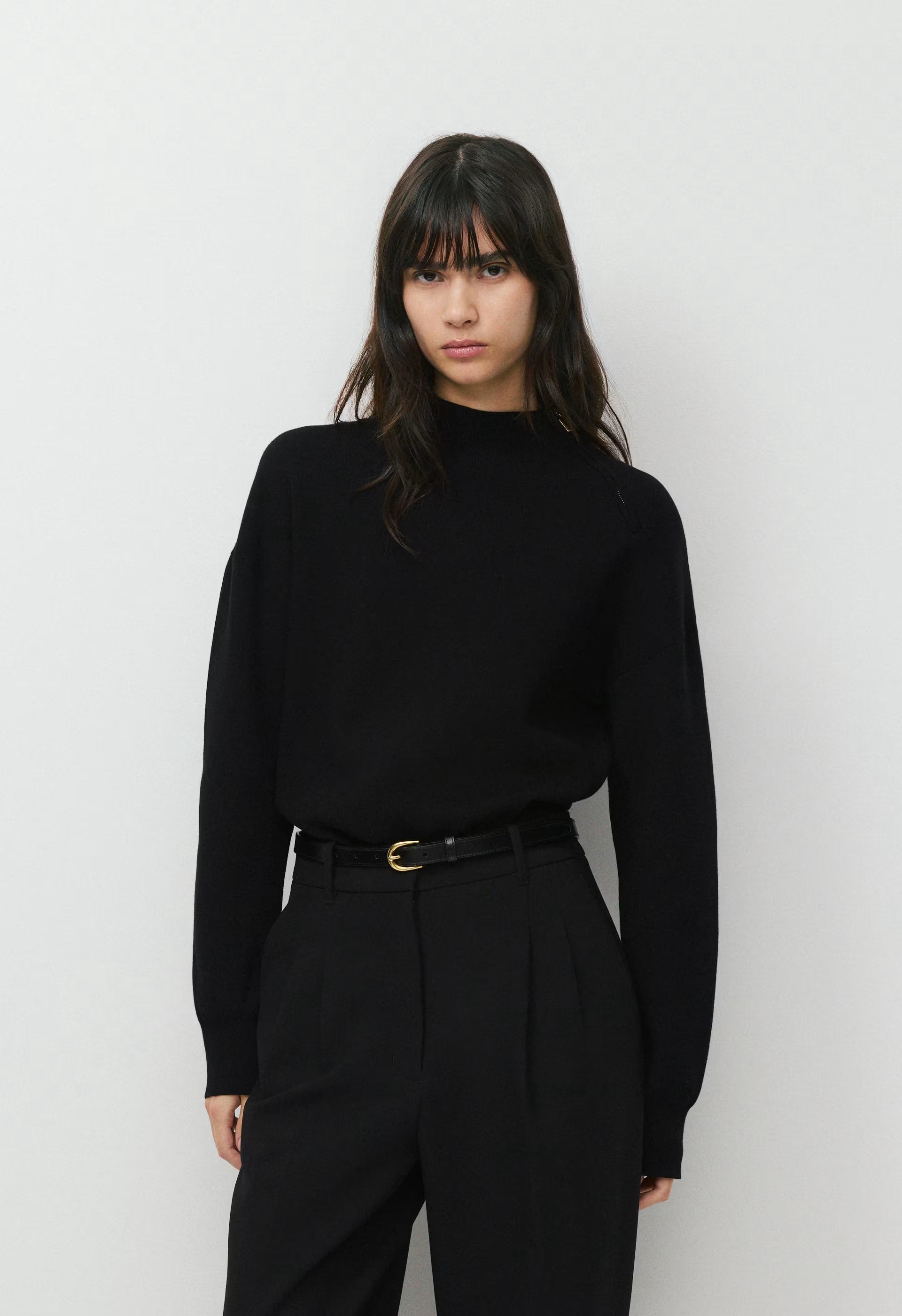 Village Mockneck - Wonder Yarn - BLACK