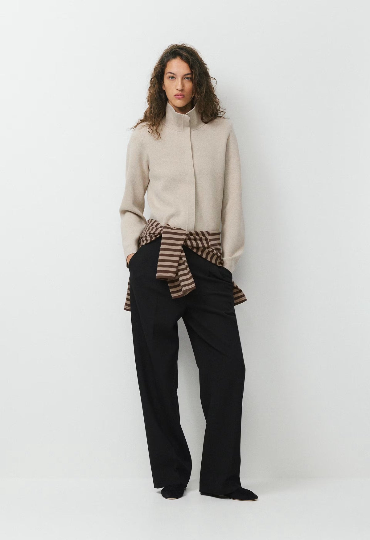 Quorum Cardigan - Wonder Yarn - HEATHER ECRU