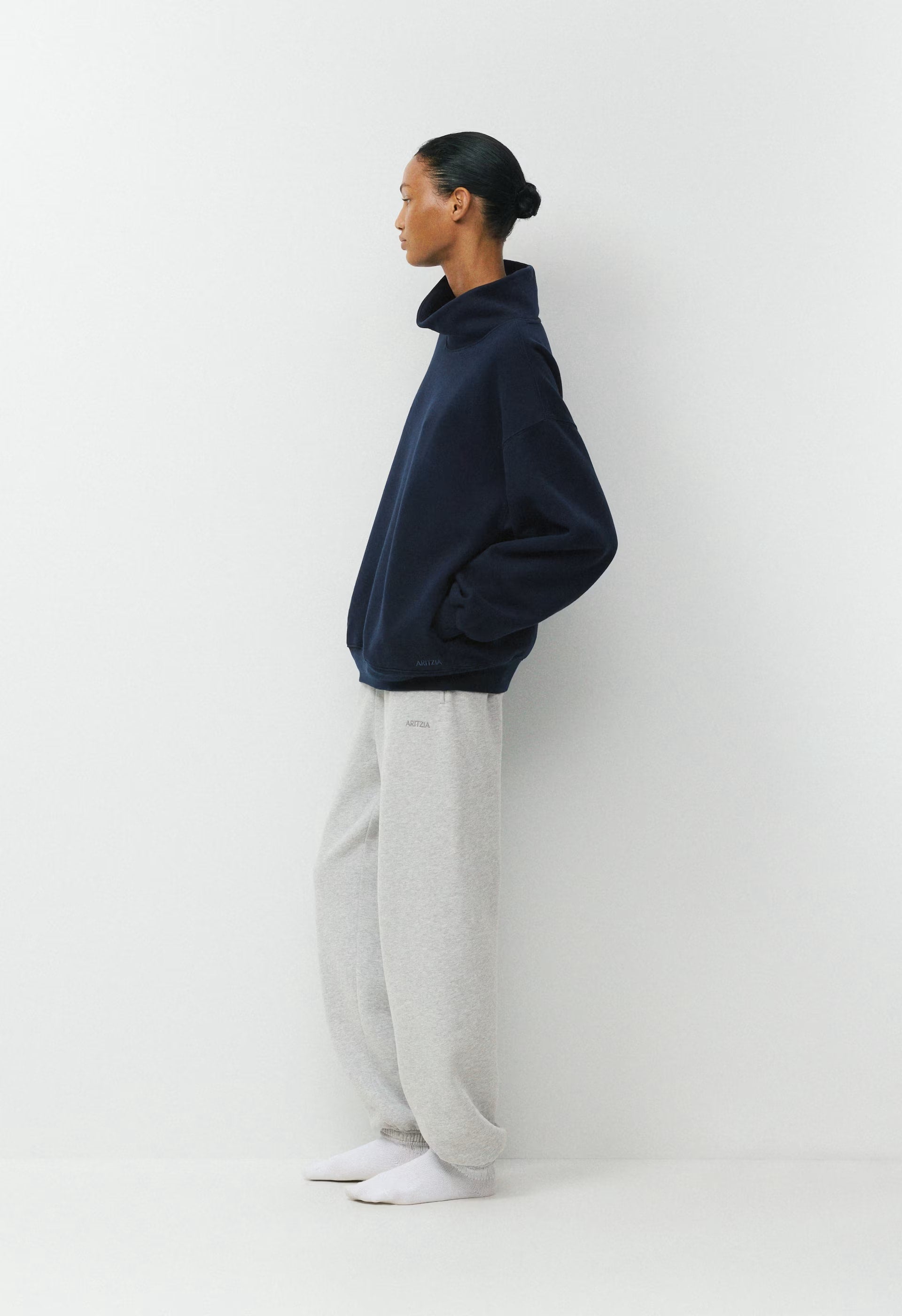 Cozy Sweatfleece Mega Funnel Neck - ADMIRAL NAVY