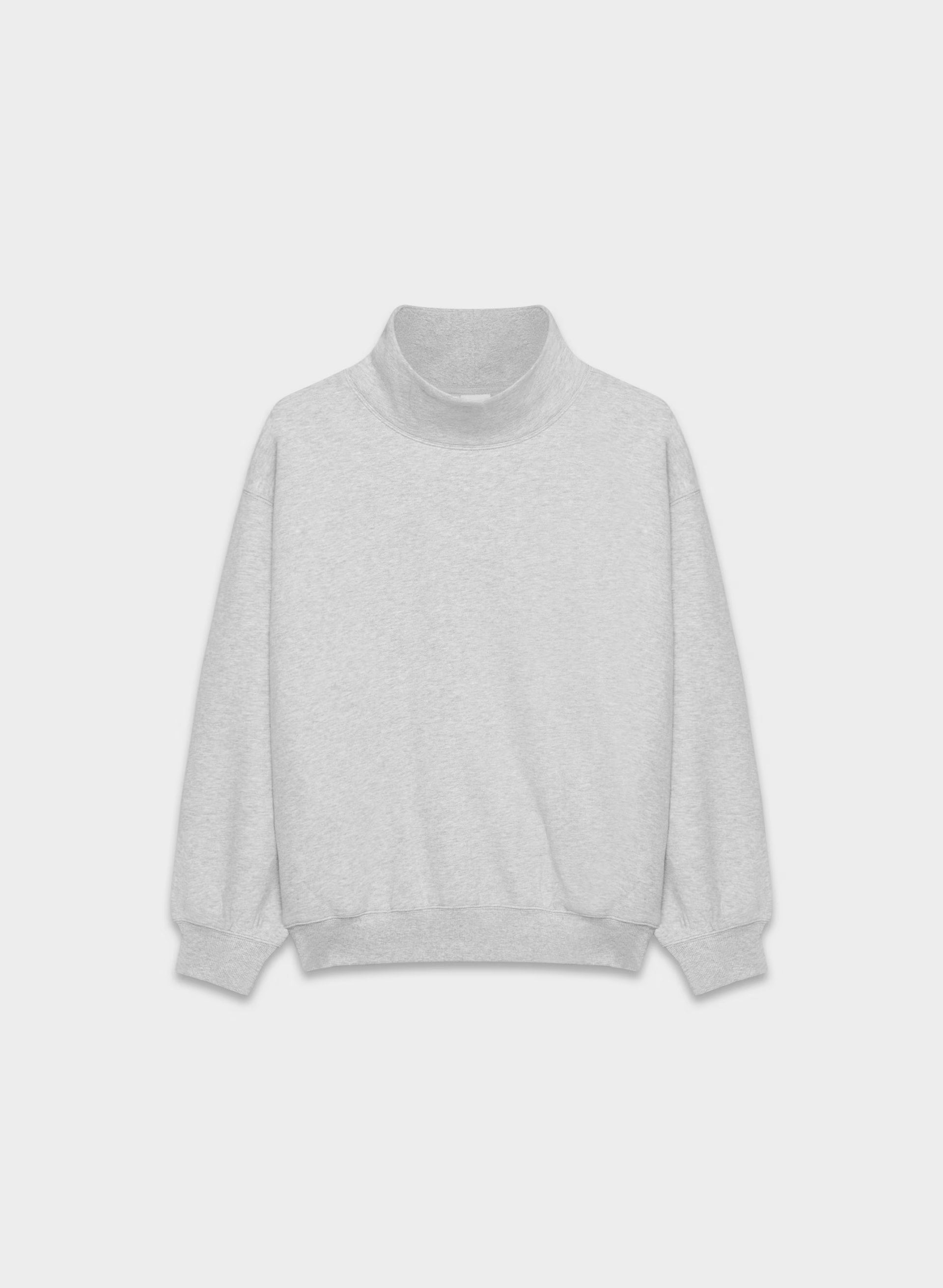 Cozy Sweatfleece Mega Funnel Neck - HEATHER CHROME