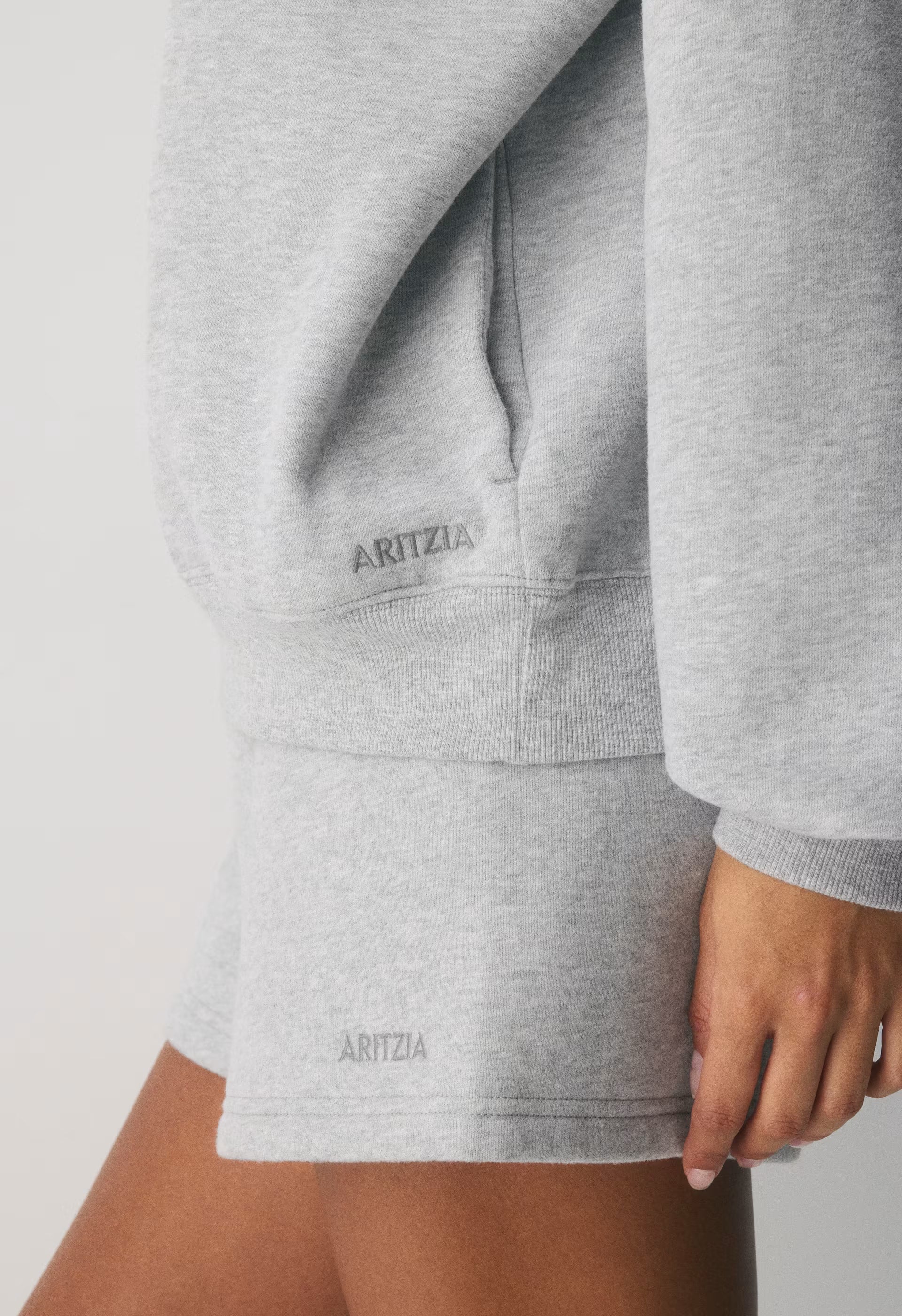 Cozy Sweatfleece Mega Funnel Neck - HEATHER CHROME