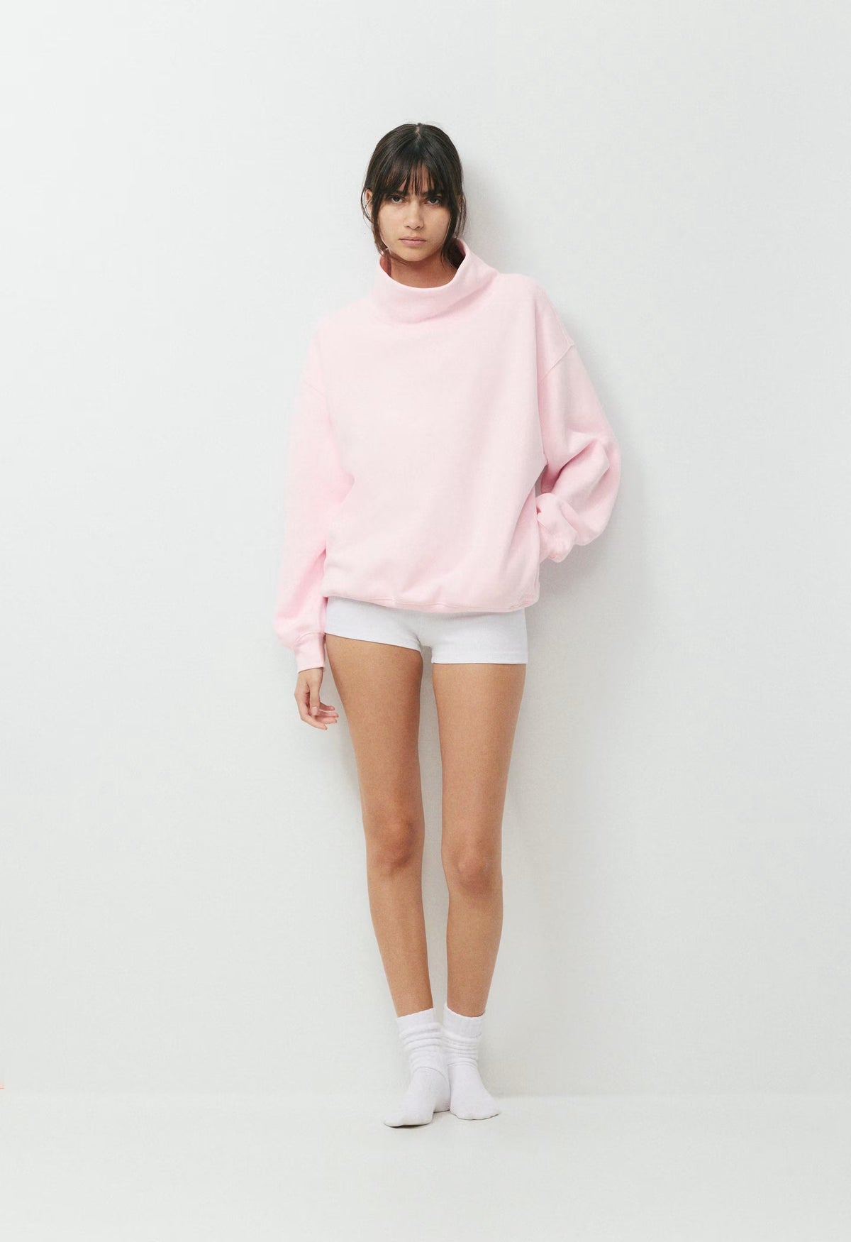 Cozy Sweatfleece Mega Funnel Neck - MAGNOLIA