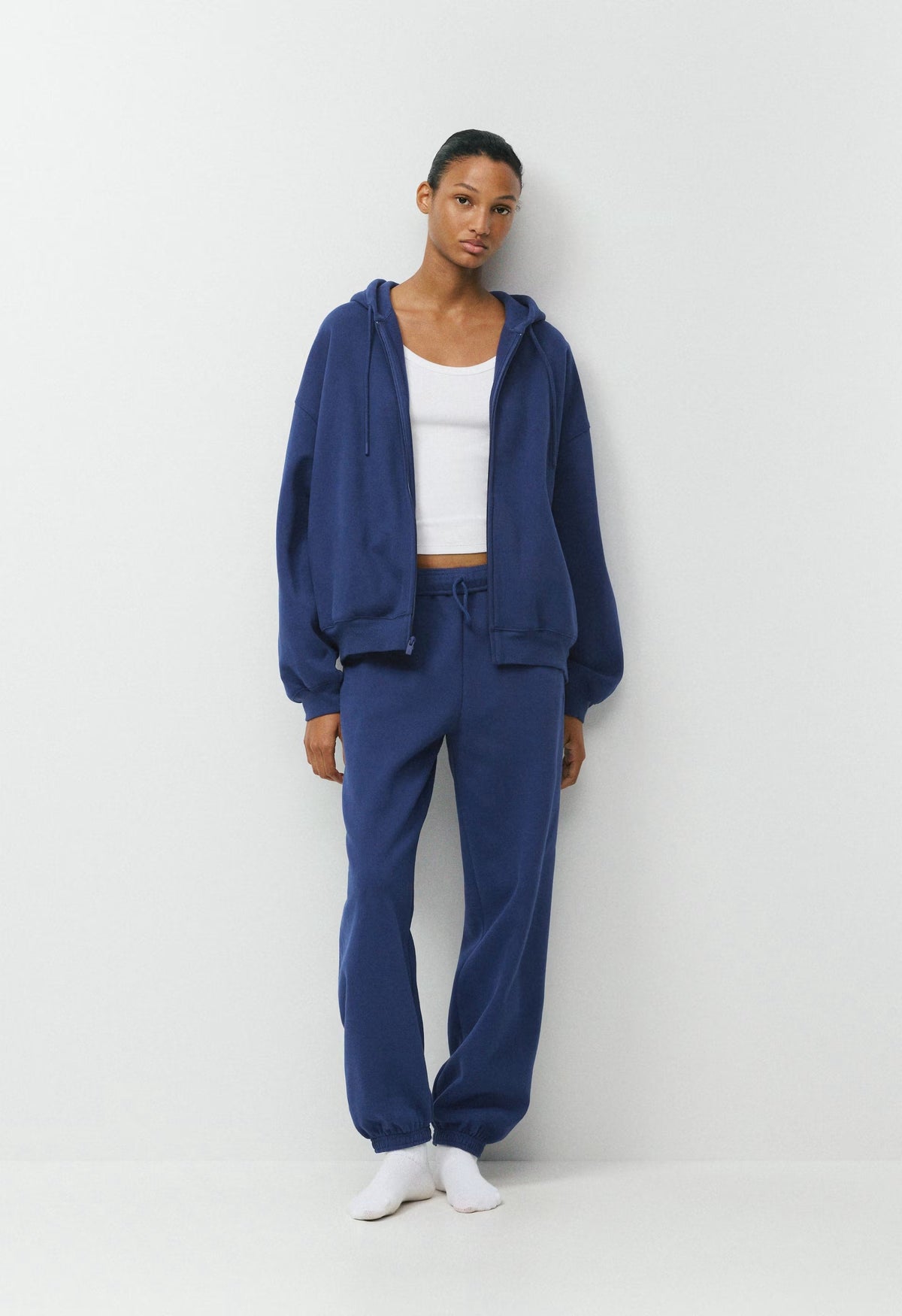 Cozy Sweatfleece Mega Zip Hoodie - BYRON BLUE