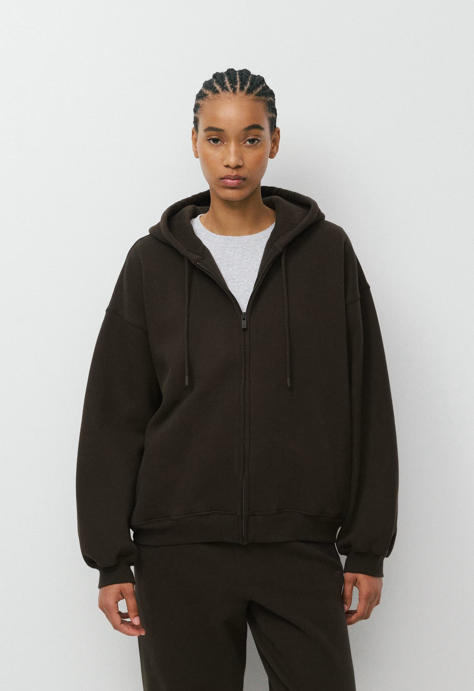 Cozy Sweatfleece Mega Zip Hoodie - CACAO NIB BROWN