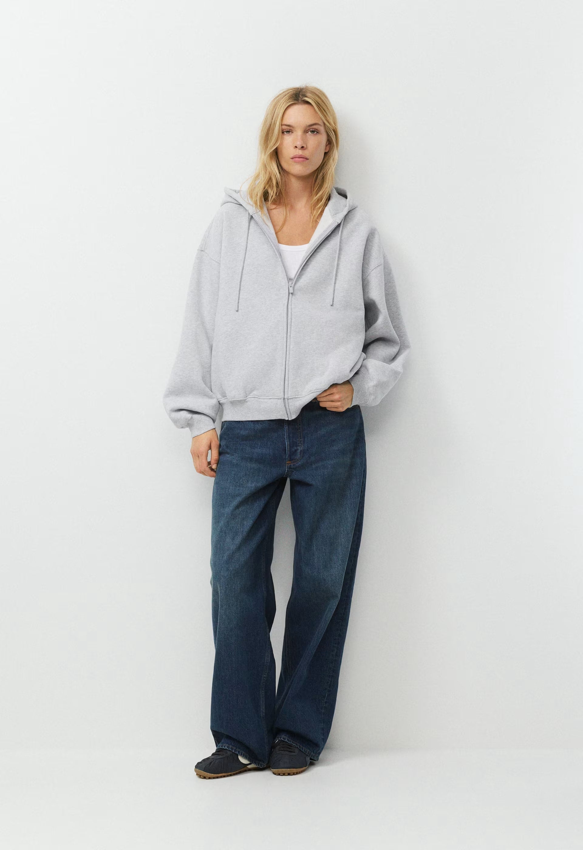 Cozy Sweatfleece Mega Zip Hoodie - HEATHER CHROME