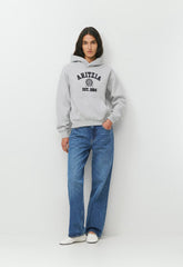 Cozy Sweatfleece Perfect Hoodie - HEATHER CHROME/AD NAVY