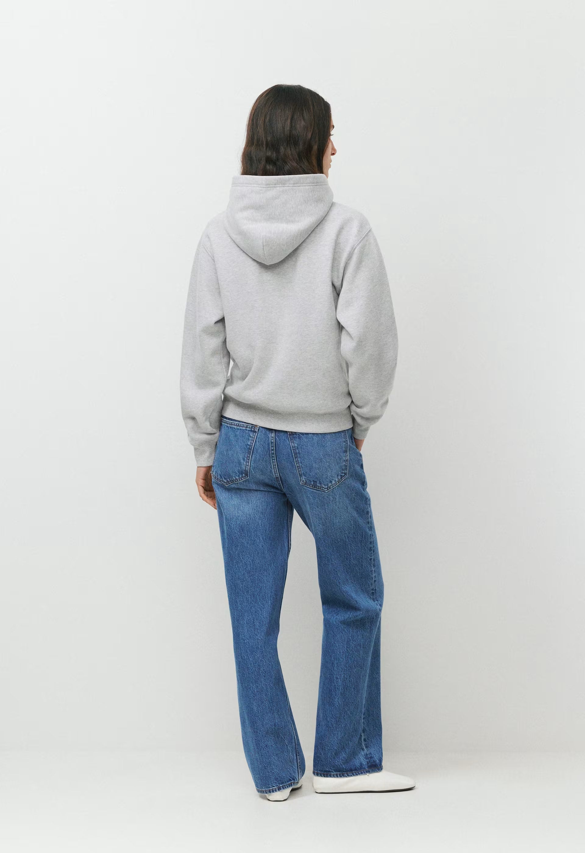 Cozy Sweatfleece Perfect Hoodie - HEATHER CHROME/AD NAVY
