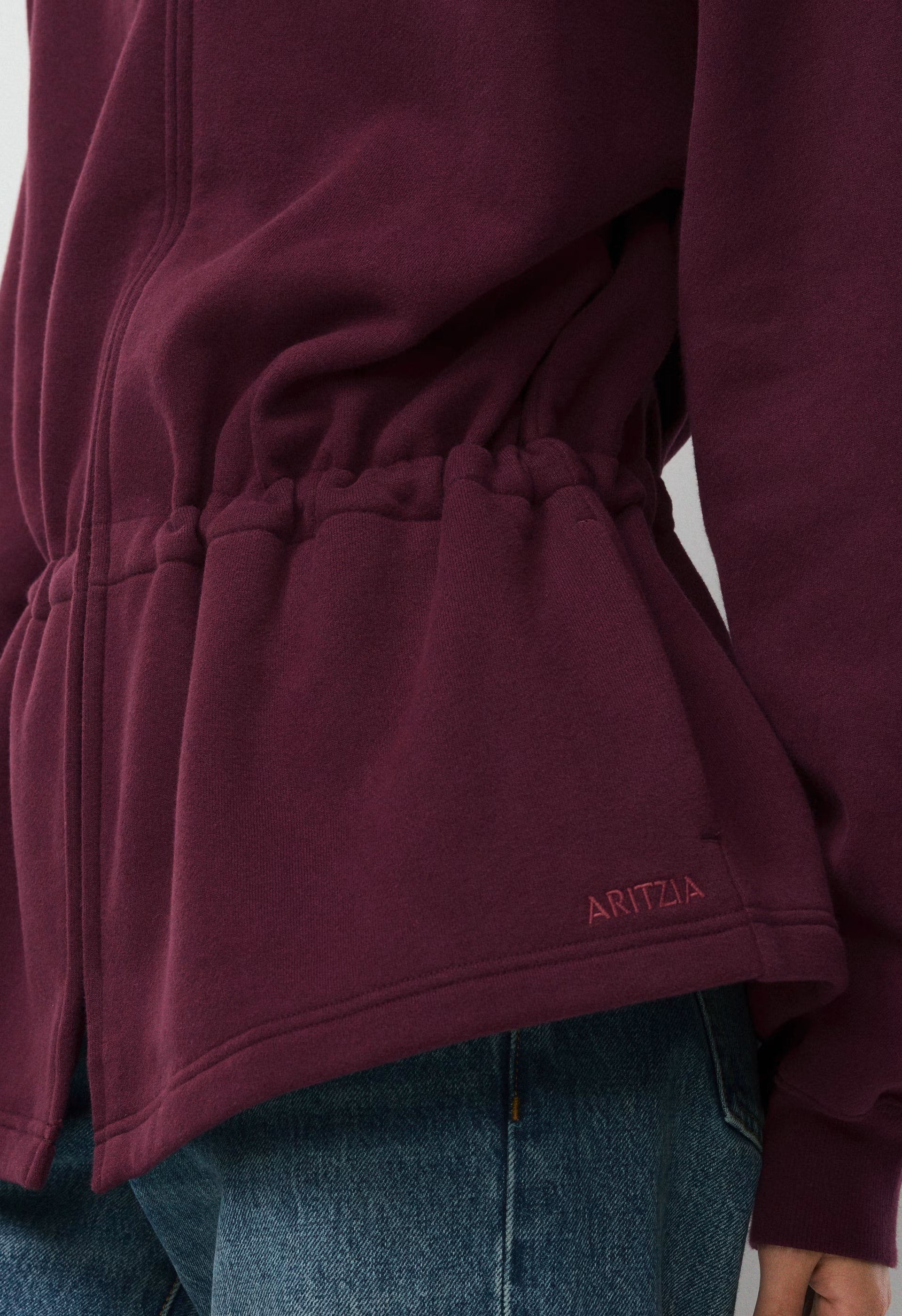 Cozy Sweatfleece Mega Cinch Zip-Up - GALA PLUM