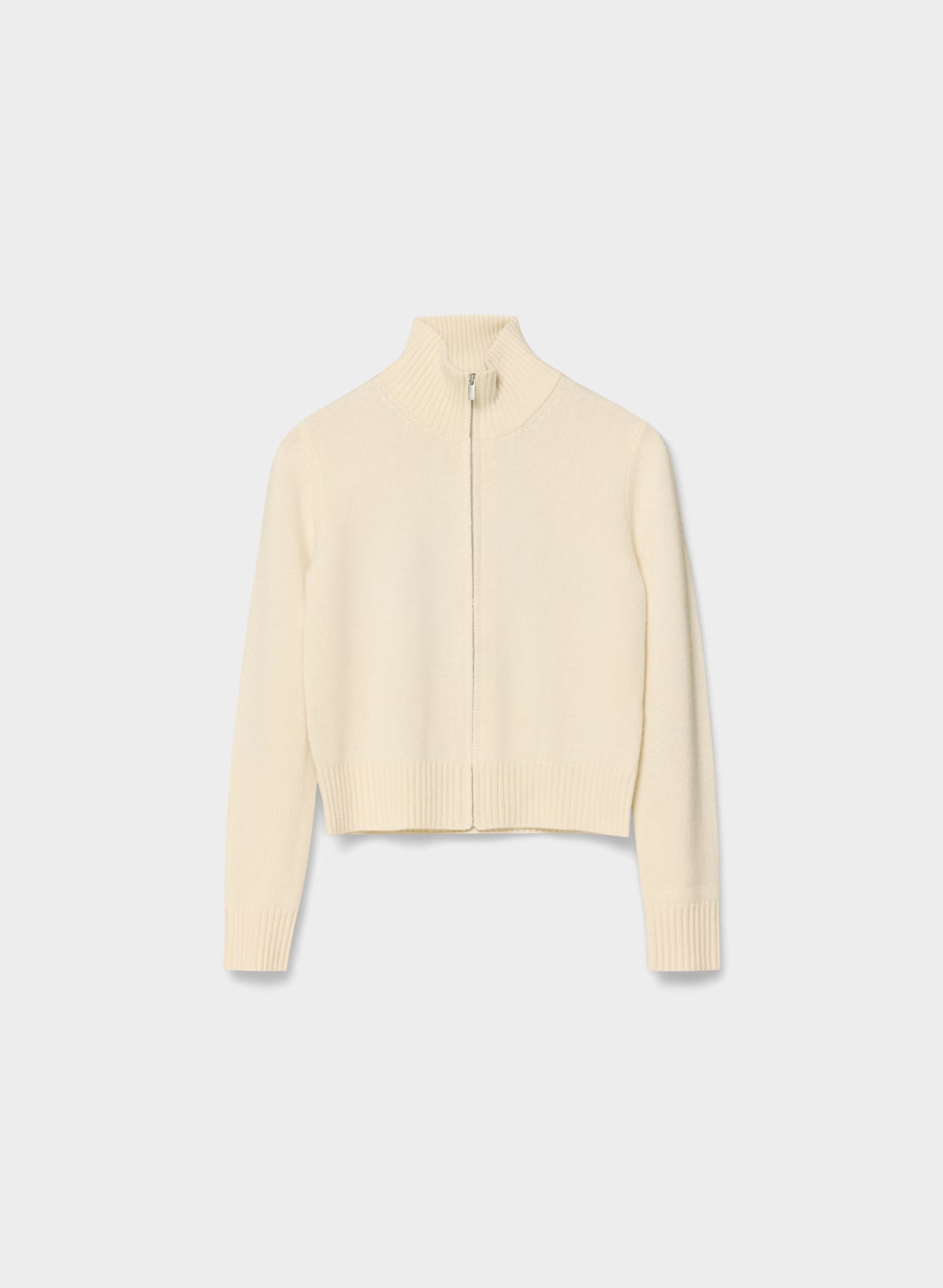 Essential Cashmere Catalogue Zip-Up - SEASIDE CREAM