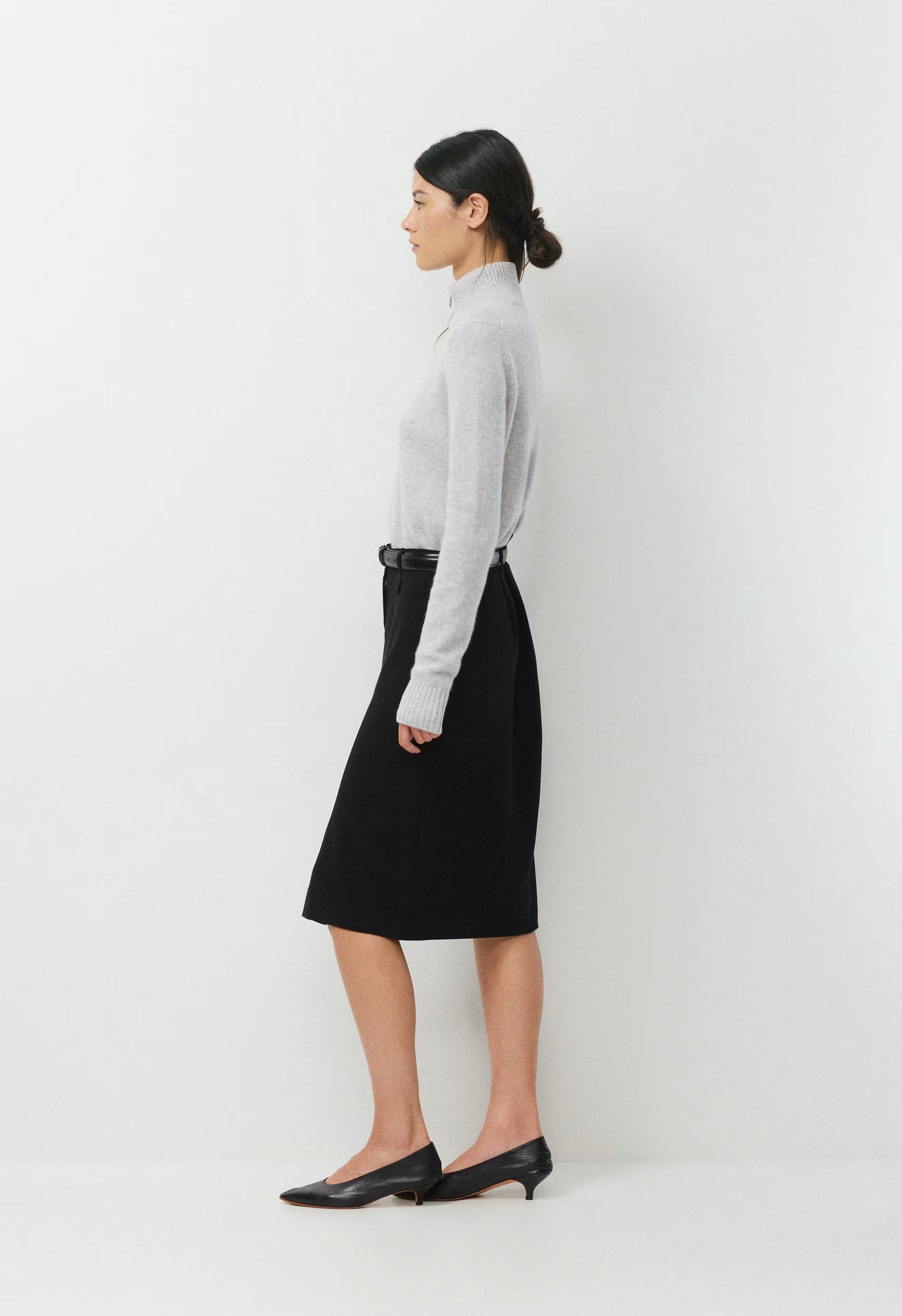 Essential Cashmere Catalogue Zip-Up - HEATHER CHROME