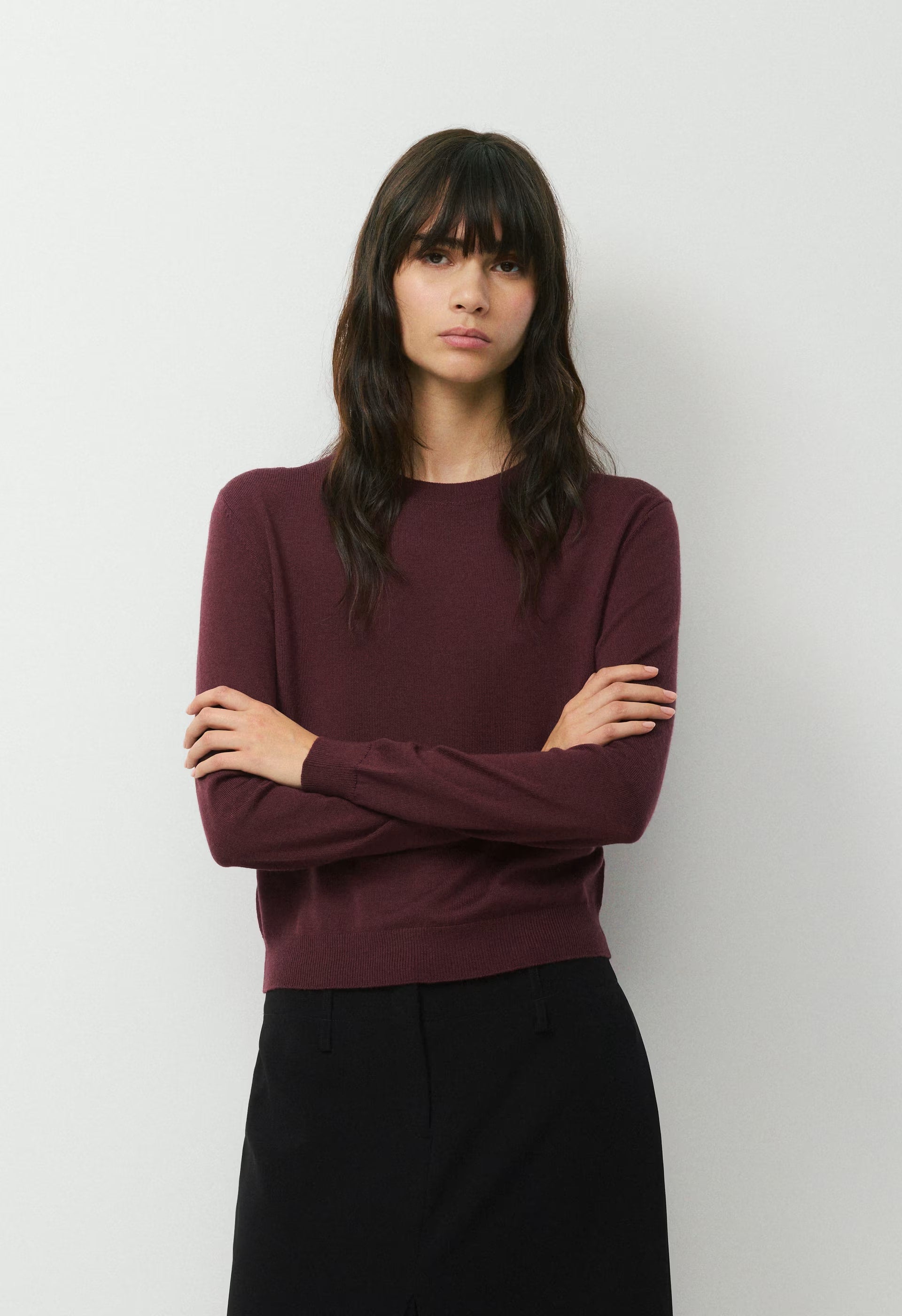 Bare Merino Wool Bloor Sweater - GALA PLUM