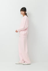Cozy Sweatfleece Boyfriend Crew Sweatshirt - MAGNOLIA