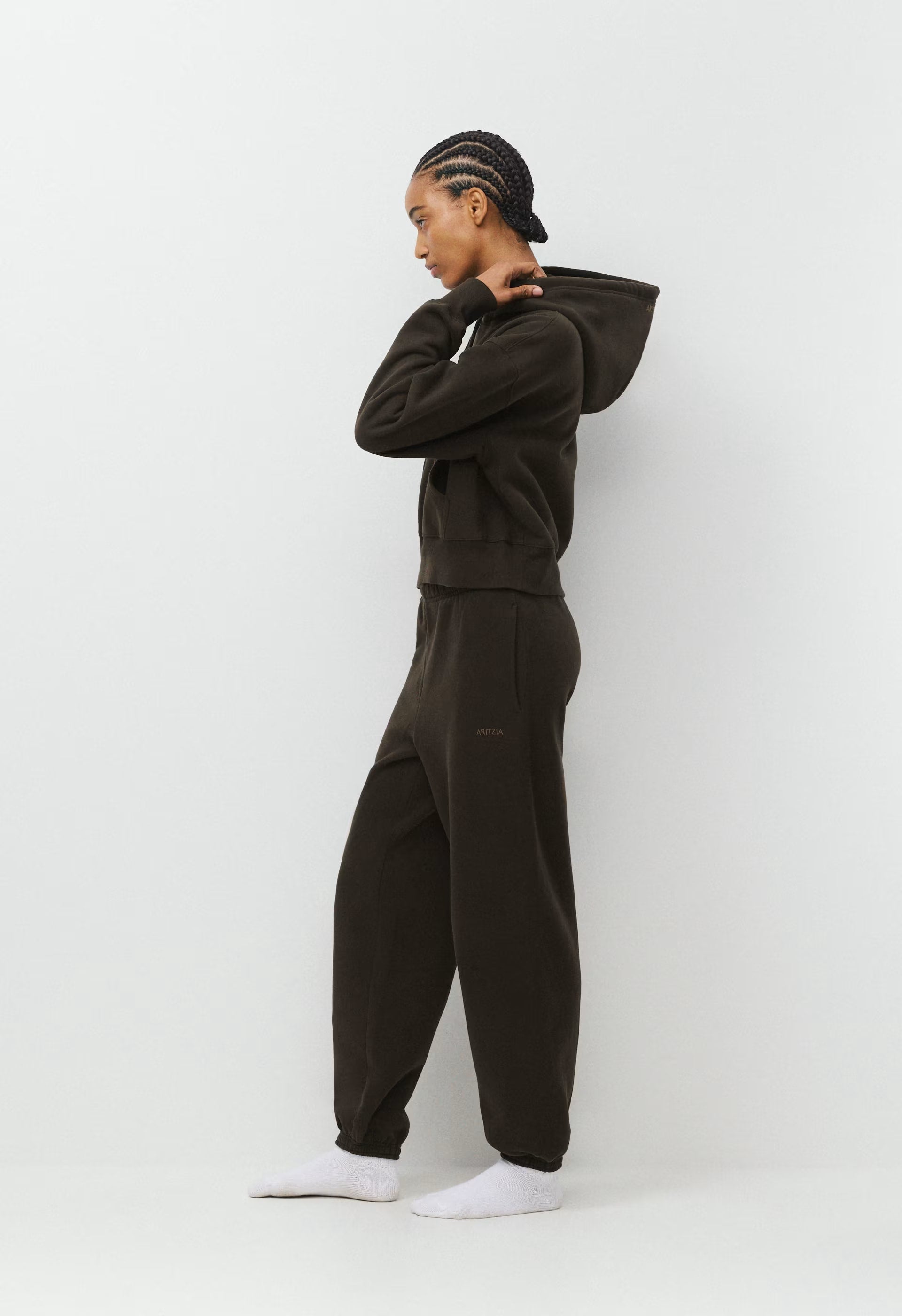 Cozy Sweatfleece Boyfriend Boxy Hoodie - CACAO NIB BROWN