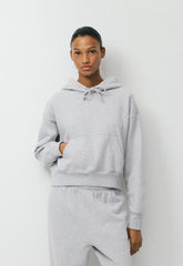 Cozy Sweatfleece Boyfriend Boxy Hoodie - HEATHER CHROME