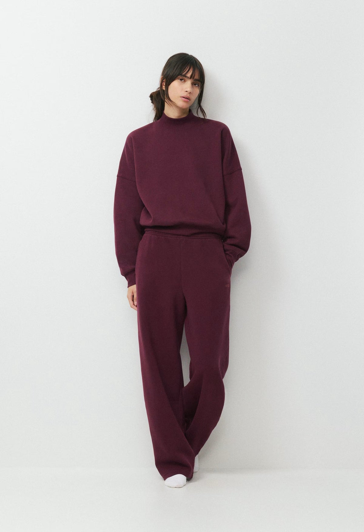 Cozy Sweatfleece Mega Mockneck - GALA PLUM