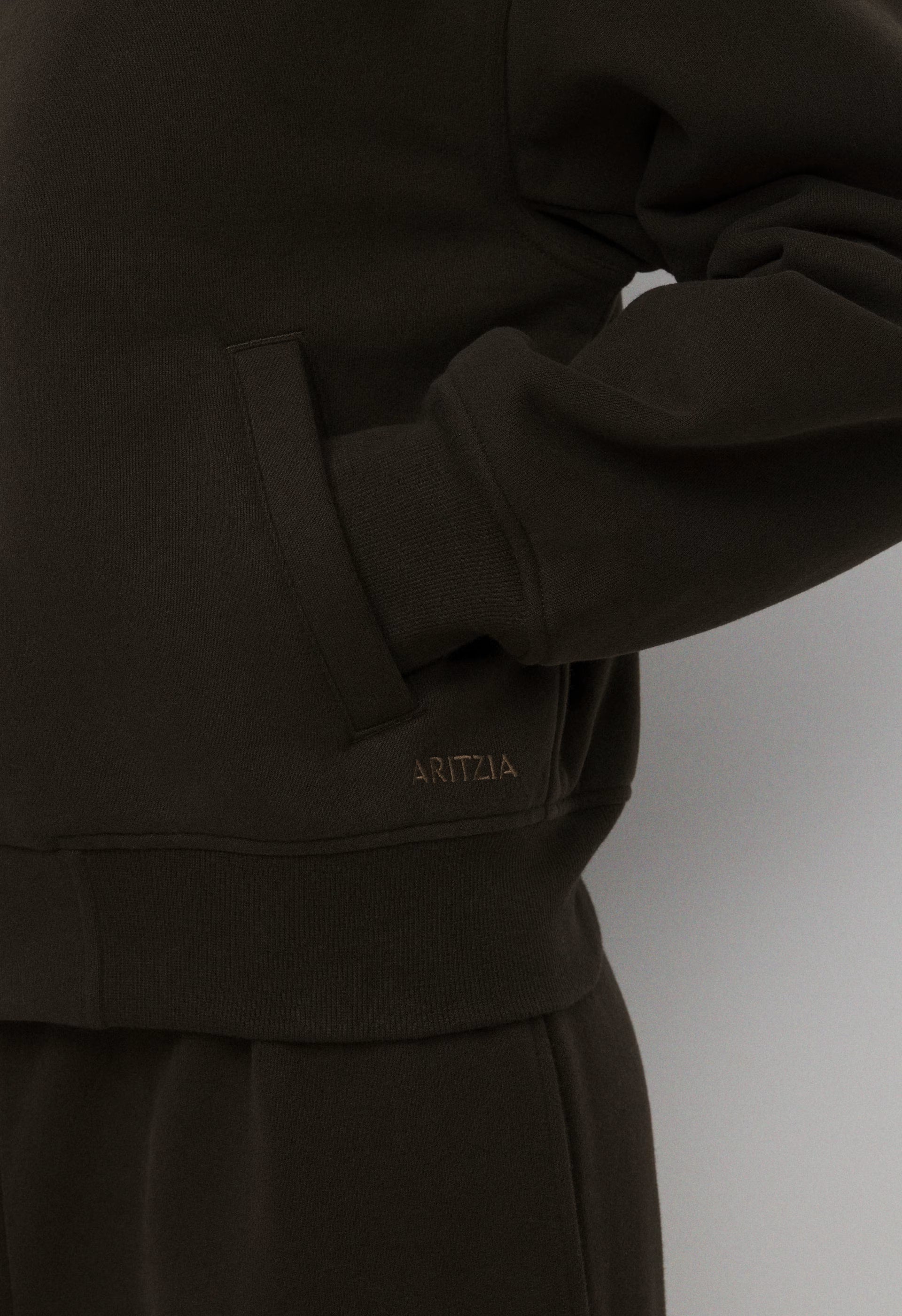 Cozy Sweatfleece Boyfriend Blouson Jacket - CACAO NIB BROWN