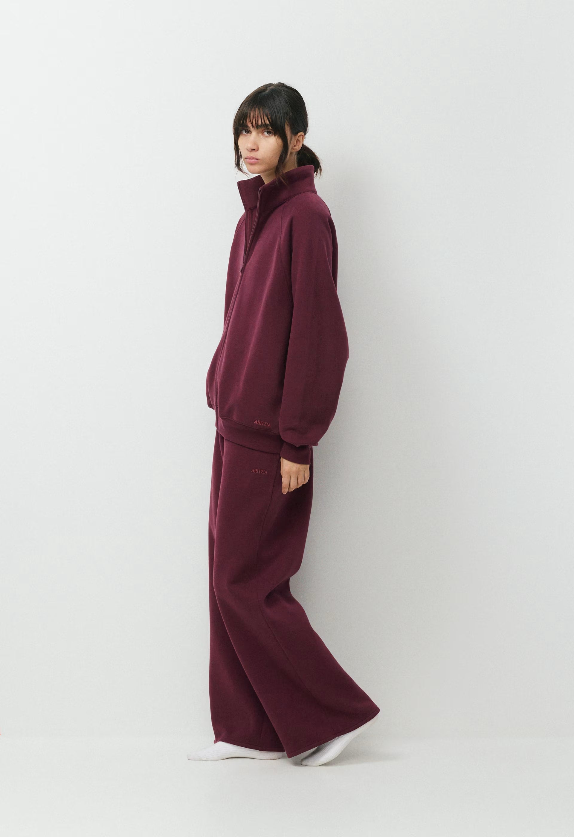 Cozy Sweatfleece Mega Raglan™ Zip-Up - GALA PLUM