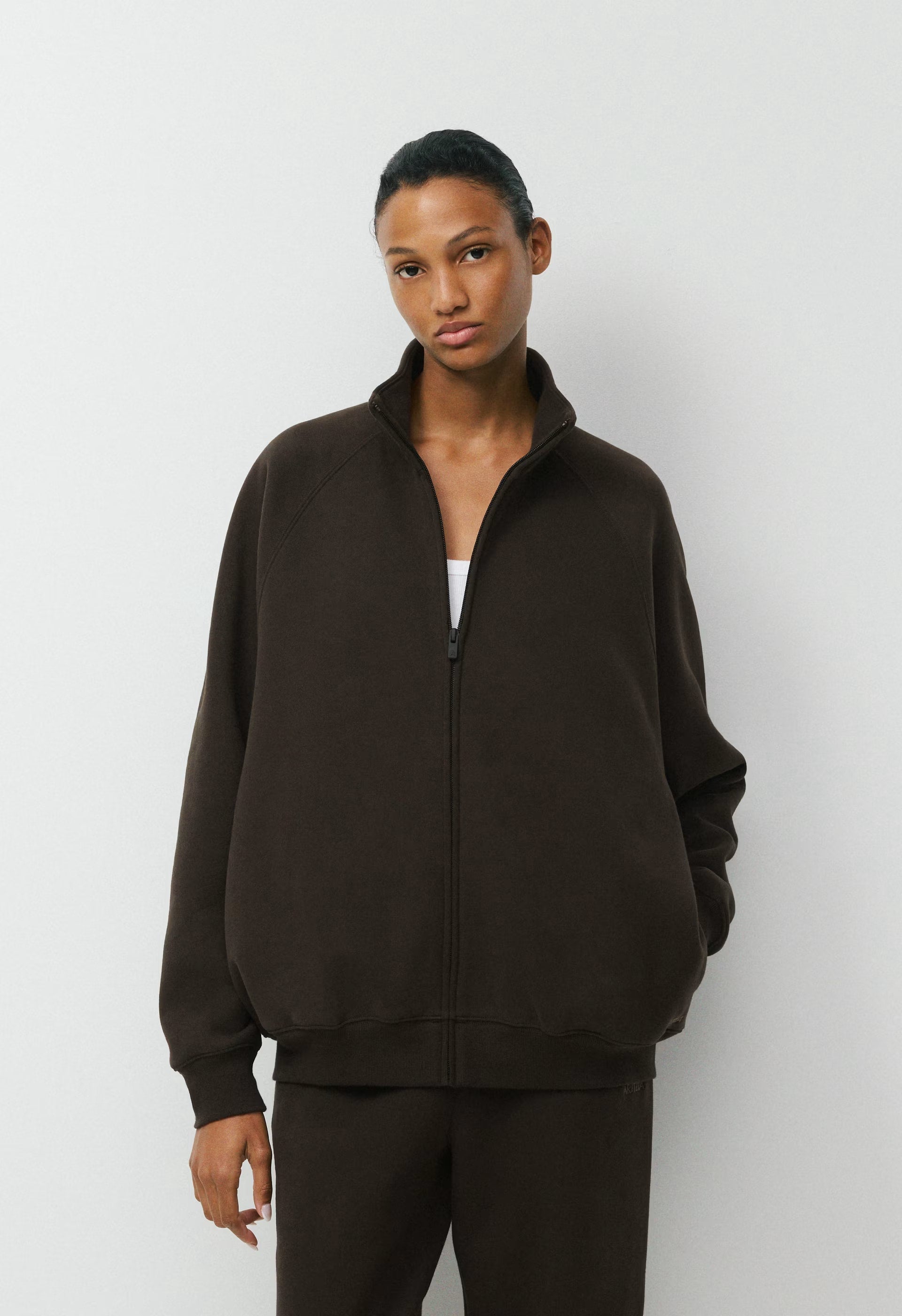 Cozy Sweatfleece Mega Raglan™ Zip-Up - CACAO NIB BROWN