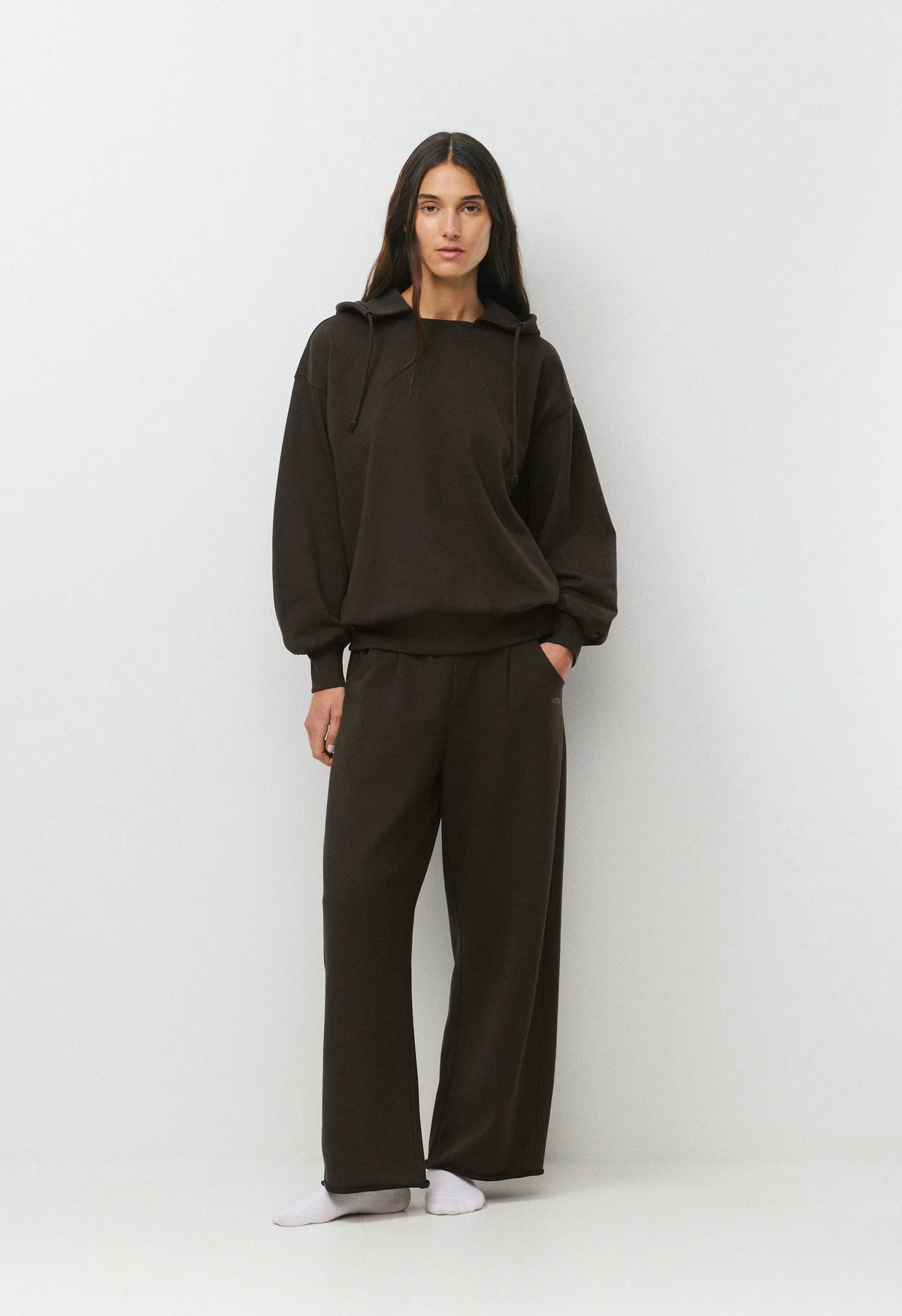 Terry Sweatfleece Mega Dock Hoodie - CACAO NIB BROWN