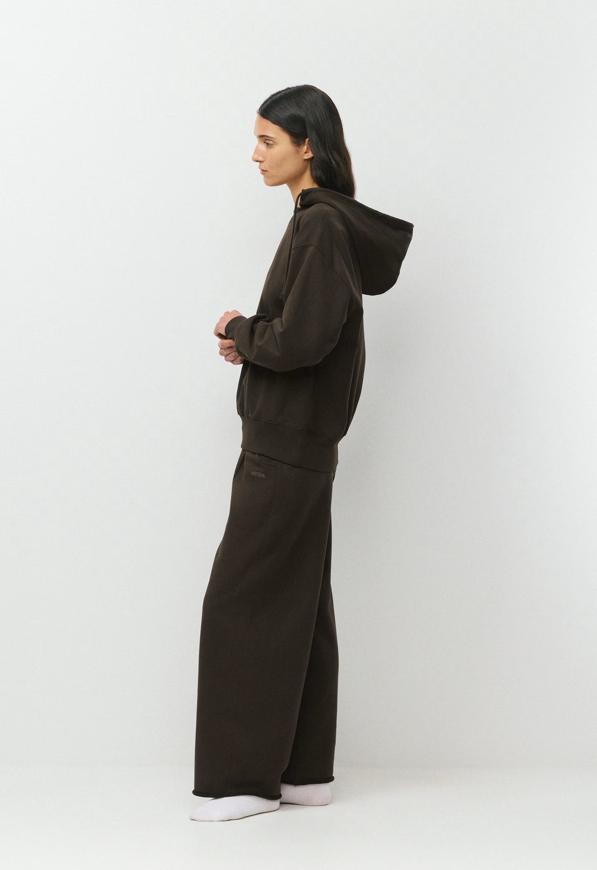 Terry Sweatfleece Mega Dock Hoodie - CACAO NIB BROWN