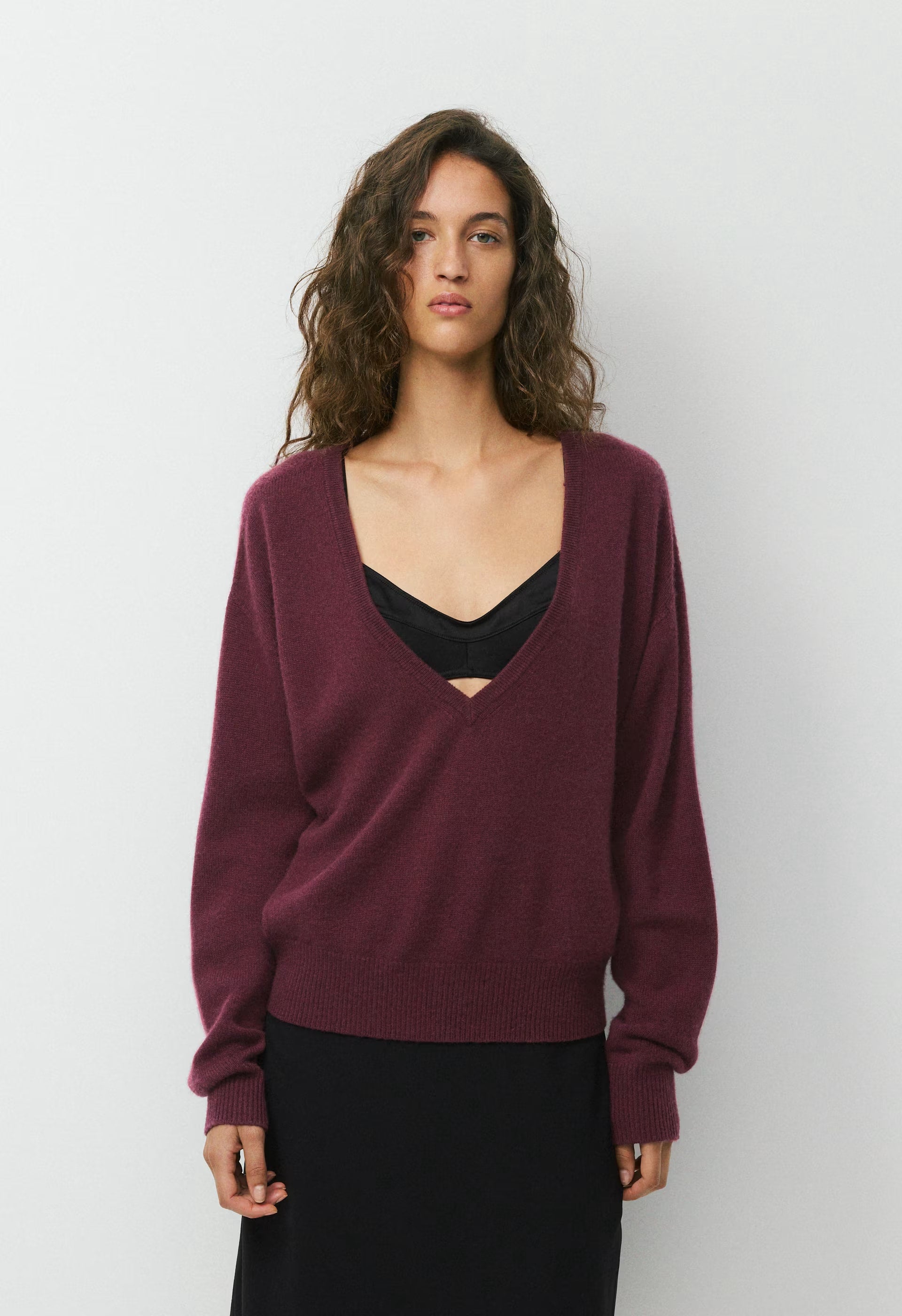 Essential Wool Cashmere Depth Sweater - GALA PLUM
