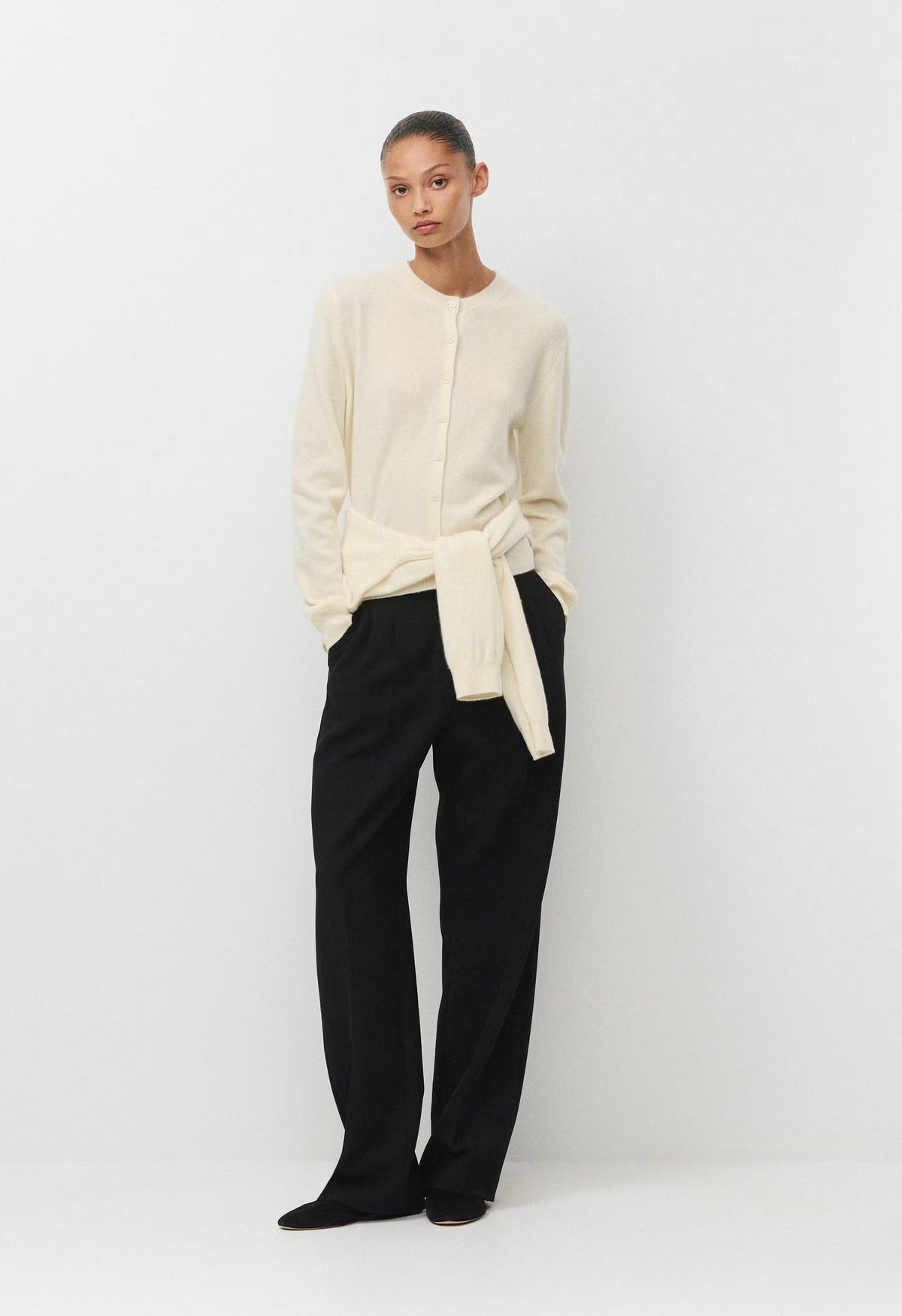 Bare Cashmere Noteworthy Cardigan - SEASIDE CREAM