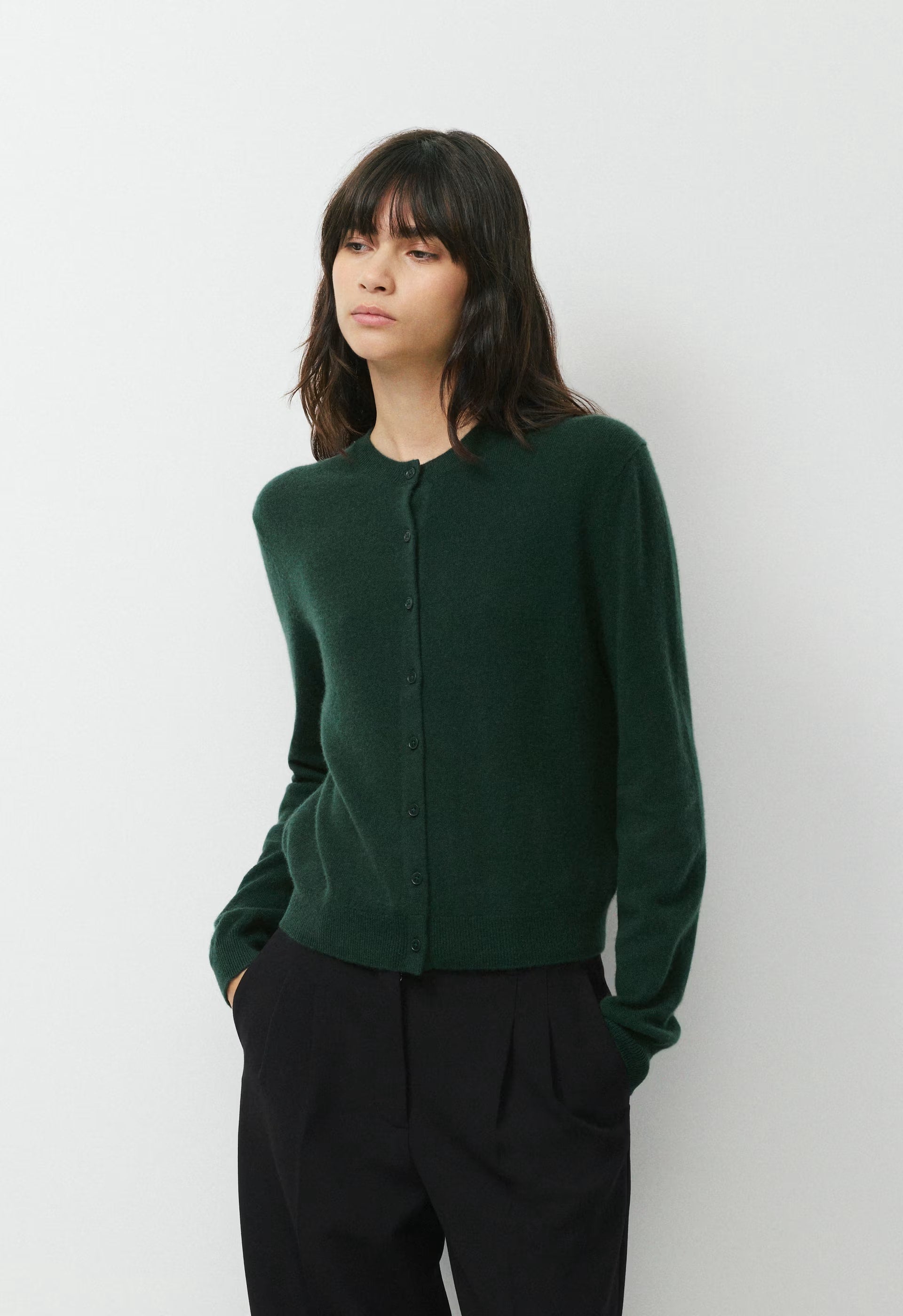 Bare Cashmere Noteworthy Cardigan - FIGTREE GREEN