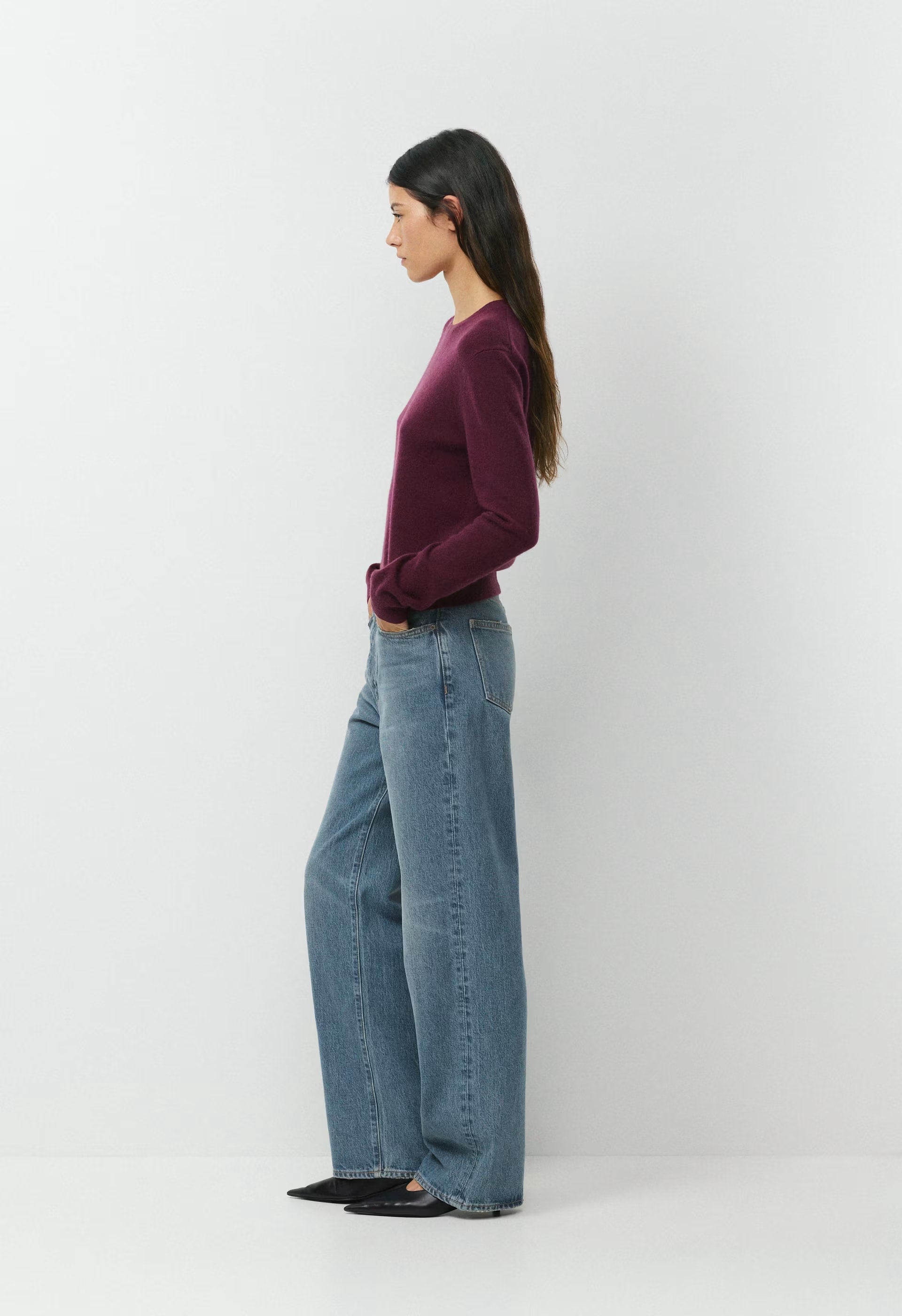Bare Cashmere Bloor Sweater - GALA PLUM
