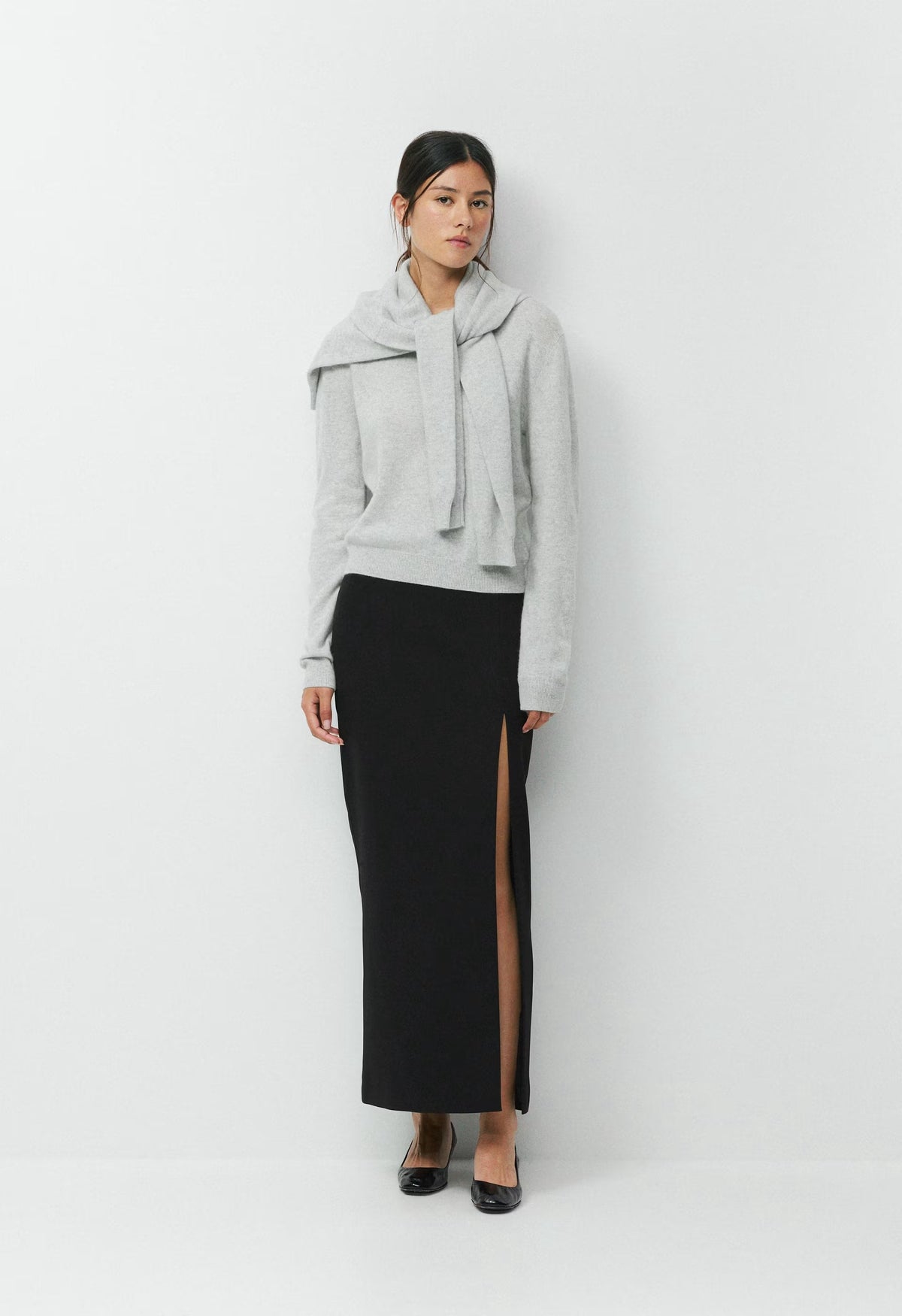 Bare Cashmere Bloor Sweater - HEATHER CHROME