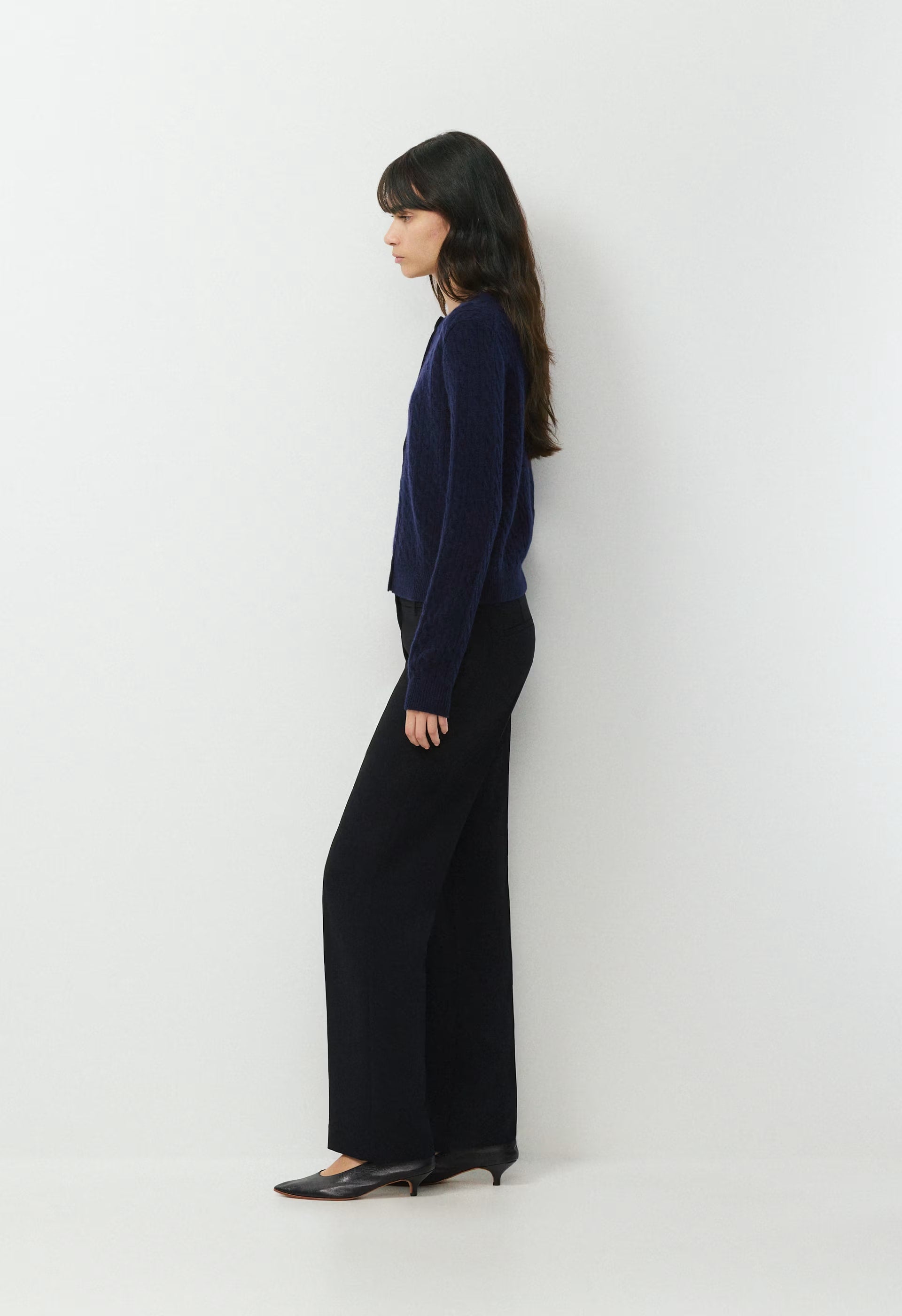 Wool Cashmere Noteworthy Cardigan - ADMIRAL NAVY