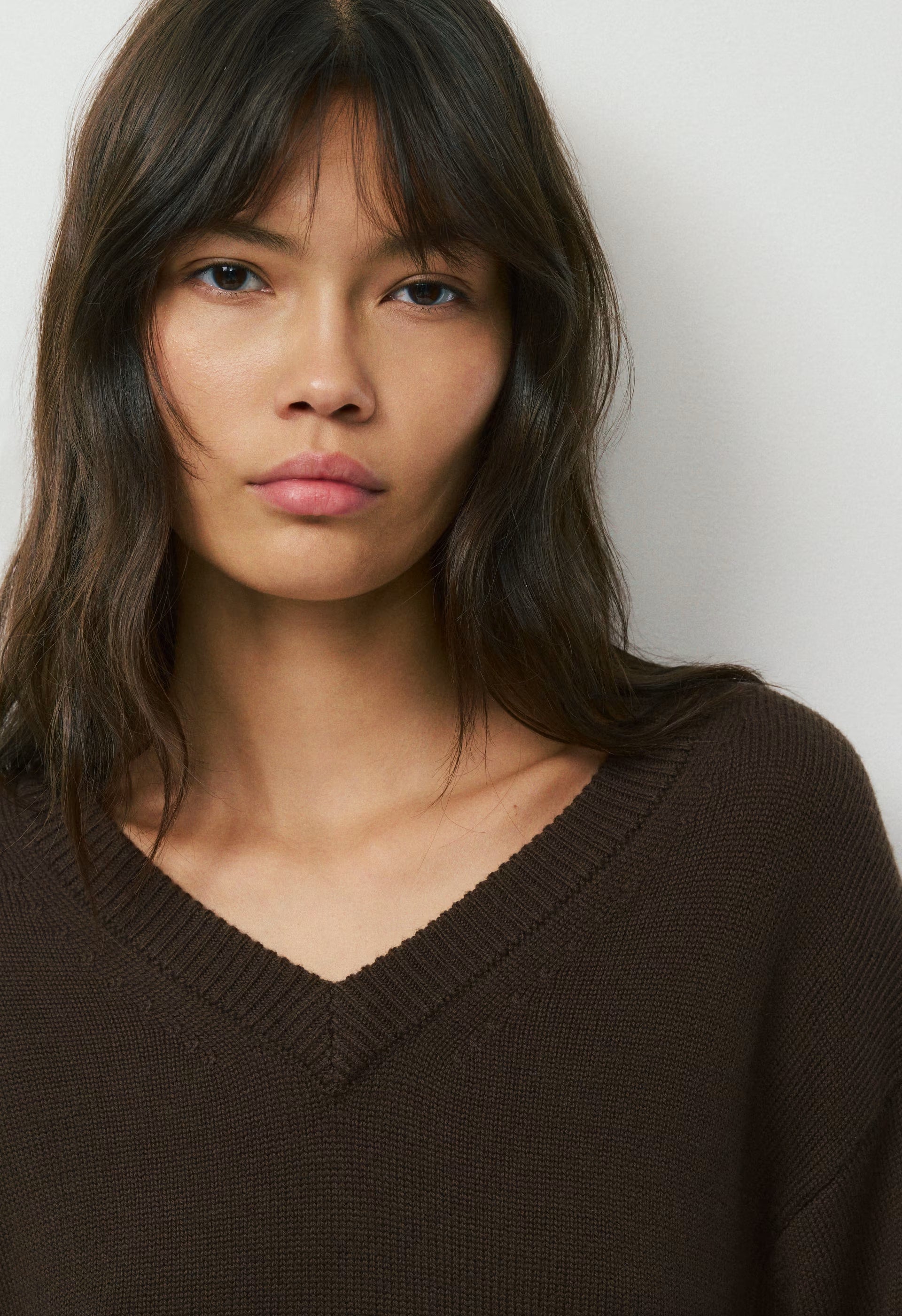 Essential Merino Wool Angle Sweater - CACAO NIB BROWN