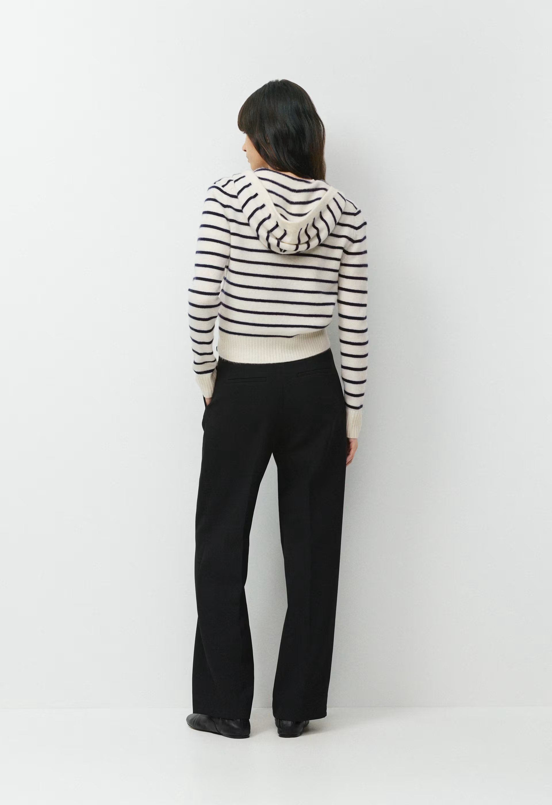 Essential Cashmere Idyllic Zip Hoodie - LGHT BRCH/ADML NVY