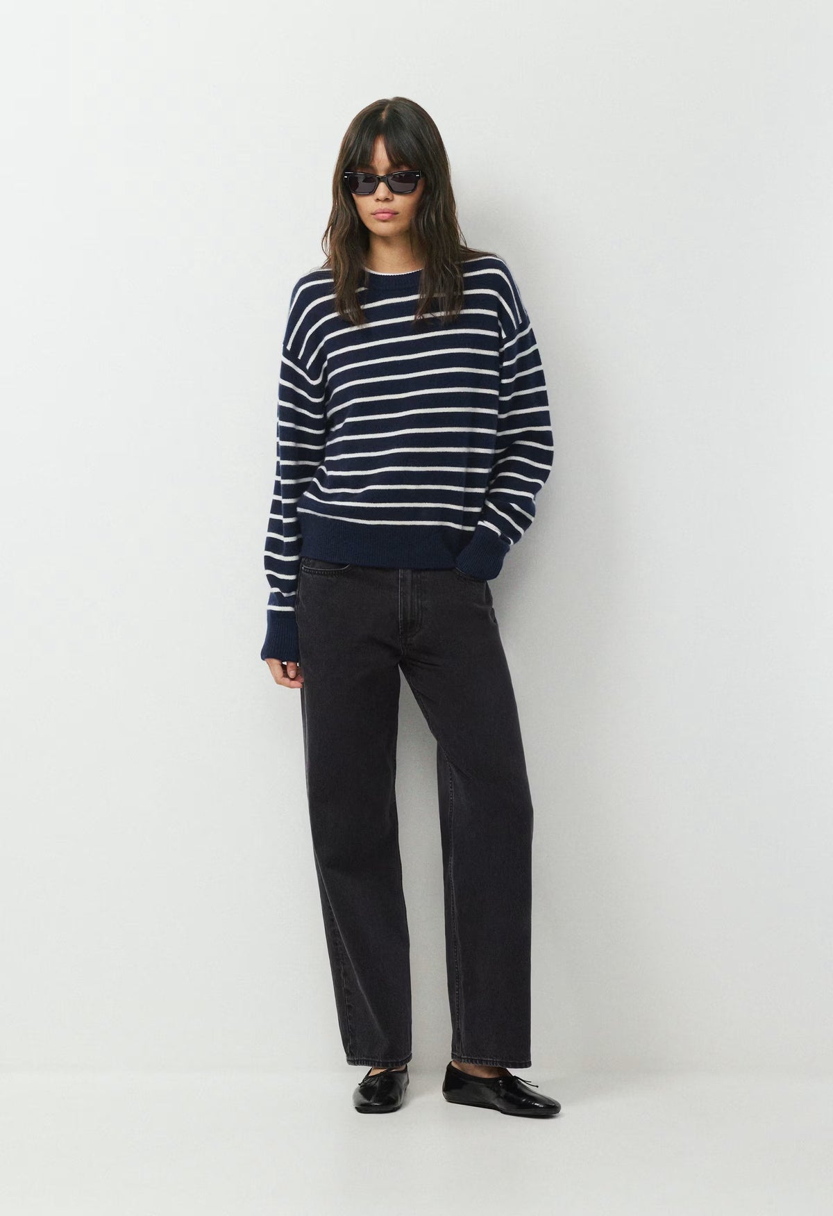 Essential Cashmere Relic Sweater - ADMIRAL NVY/LT BIRCH