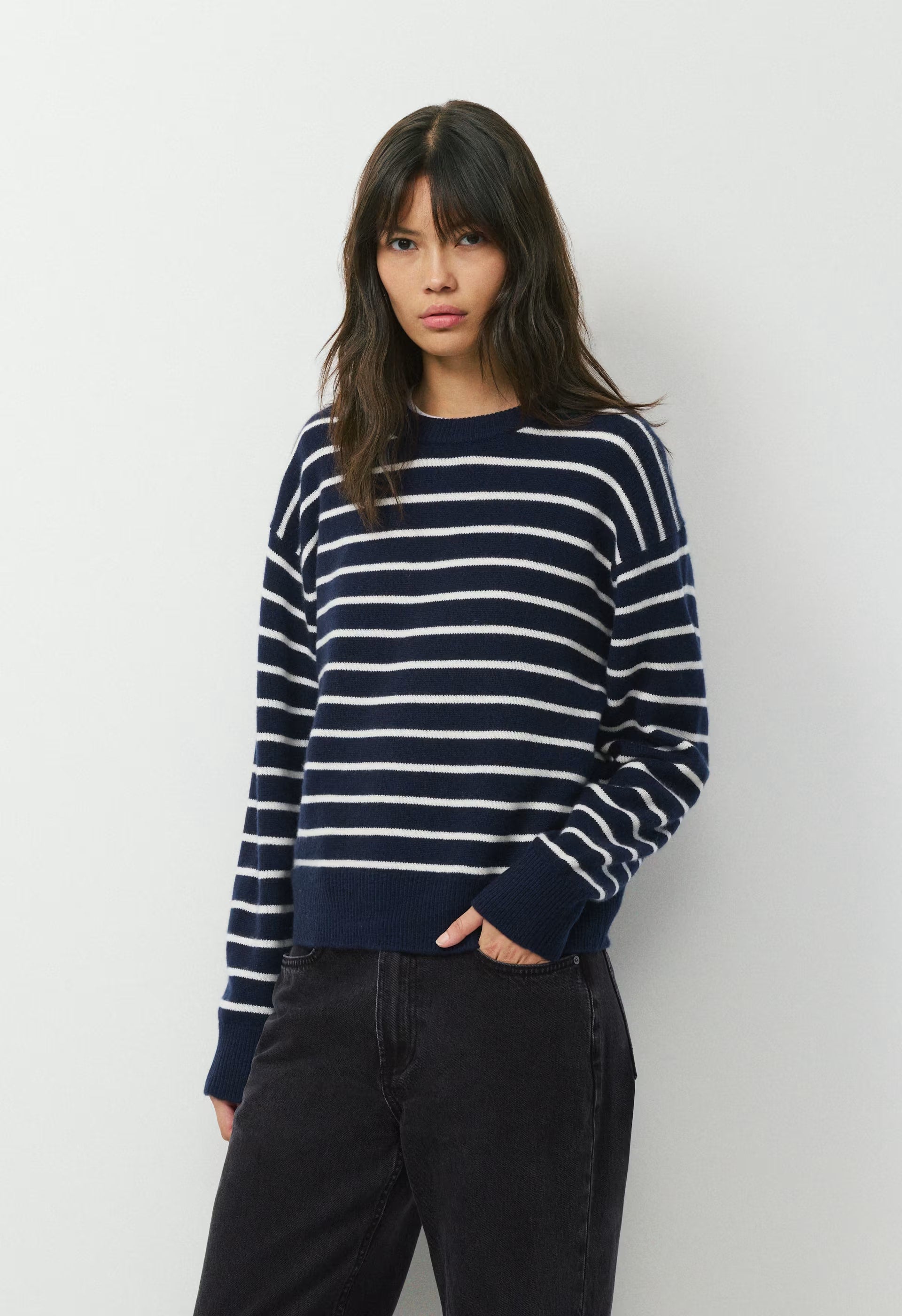 Essential Cashmere Relic Sweater - ADMIRAL NVY/LT BIRCH