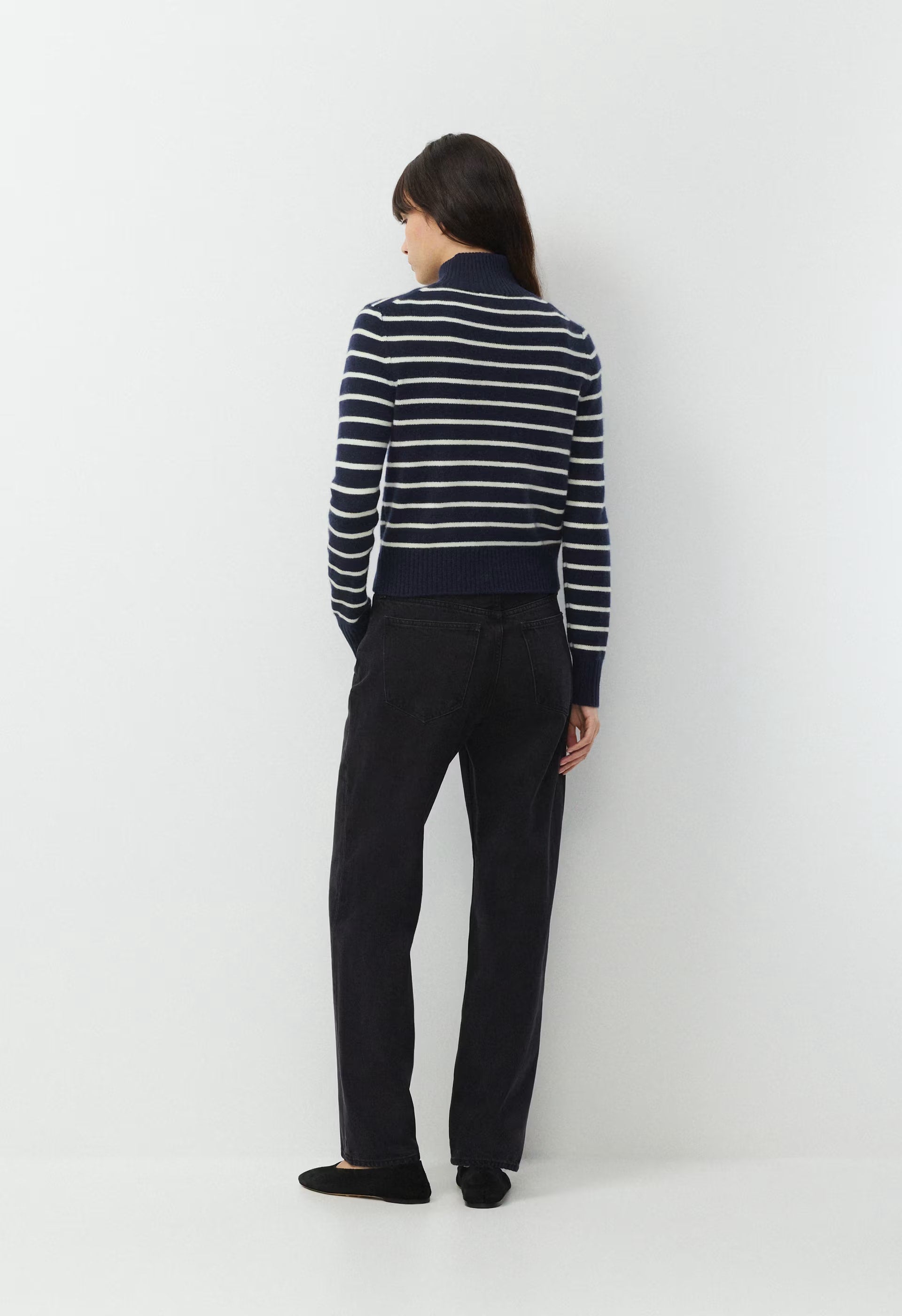 Essential Cashmere Catalogue Zip-Up - ADMIRAL NVY/LT BIRCH