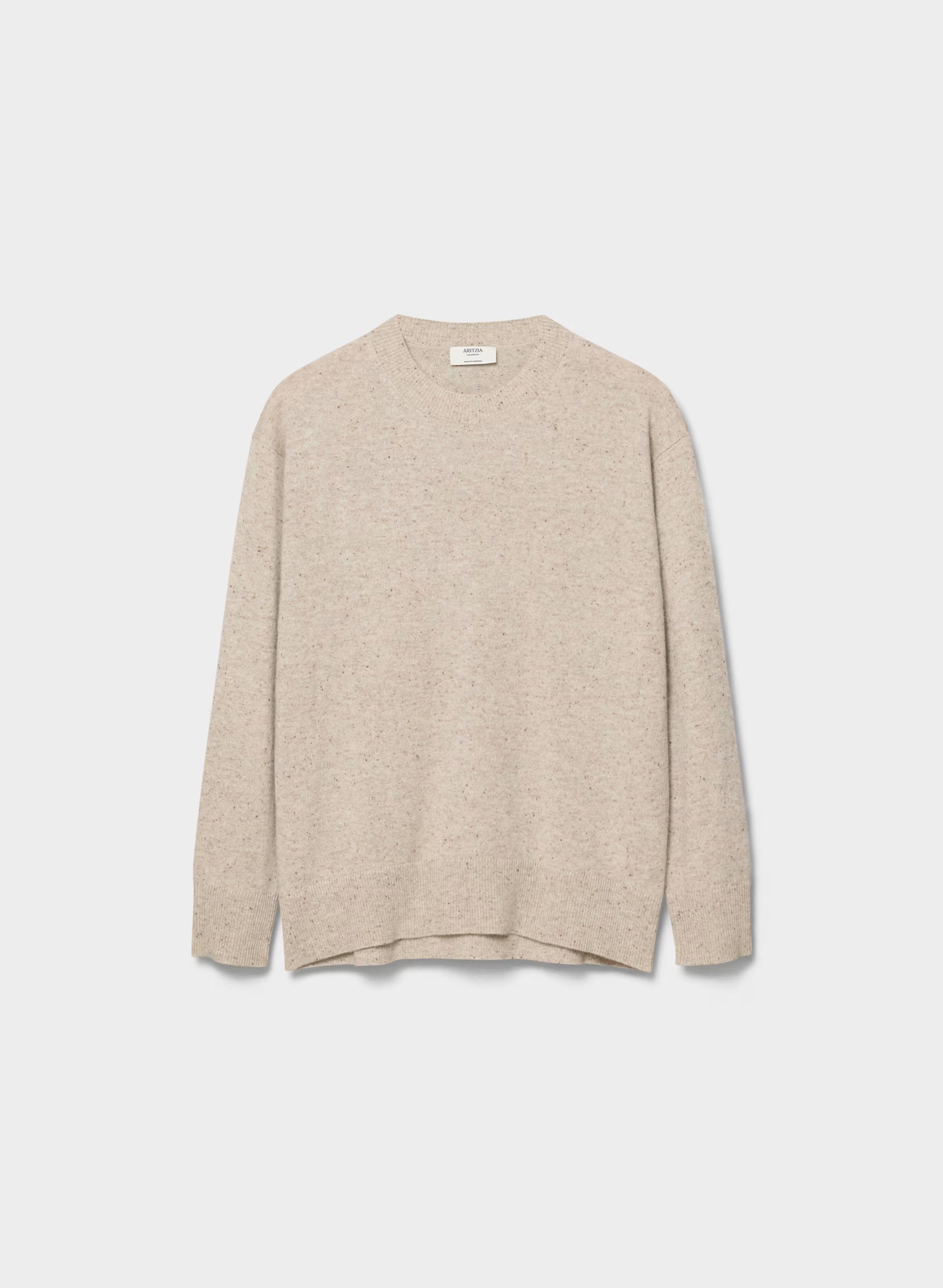 Bare Cashmere Meticulous Sweater - SPECKLED MRCN BEIGE