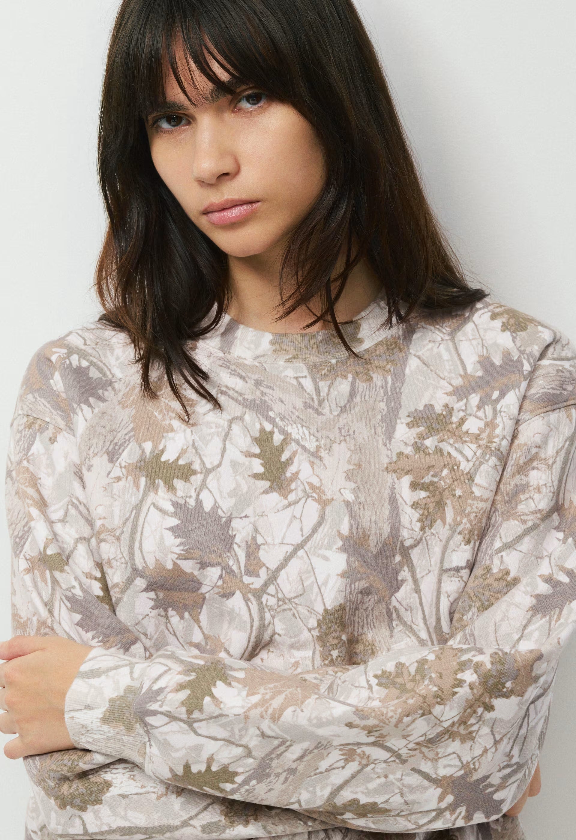 Cozy Sweatfleece Perfect Crew Sweatshirt - FLUENT TAUP NATURESCAP