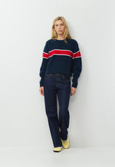 Outpost Sweater - ADMRL NAVY/FLSHNG RED