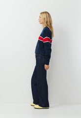 Outpost Sweater - ADMRL NAVY/FLSHNG RED